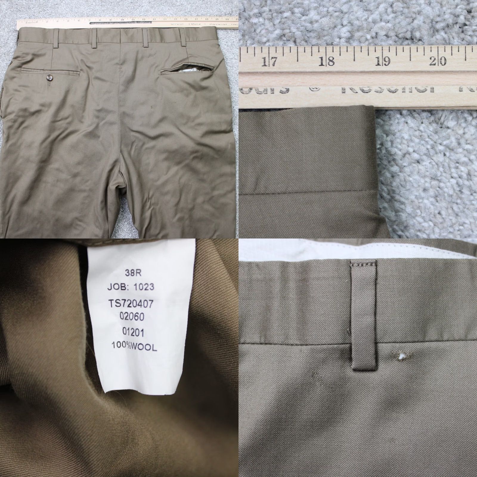 Jos. A. Bank Jos. A. Bank Pants Mens 38 Beige Signature Collection 100% Wool Flat Front Dress Pants Slim? Regular Rise Mid? Not adding. Size US 38 / EU 54 - 8 Thumbnail