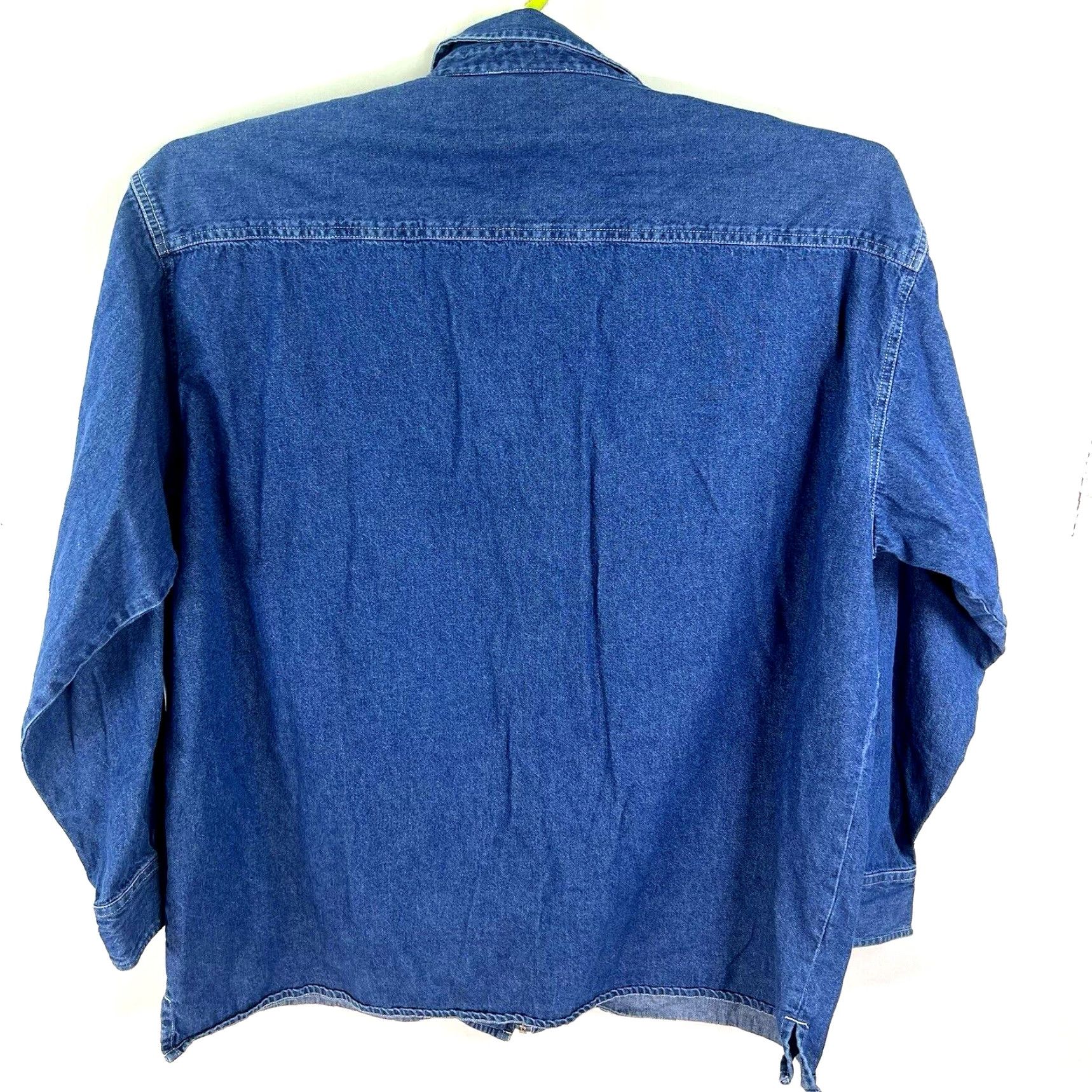 Vintage VINTAGE Werner Bros. Marvin Martian Denim Shacket Mens XL Blue 90s Graphic Print Button-Up Size US XL / EU 56 / 4 - 6 Thumbnail