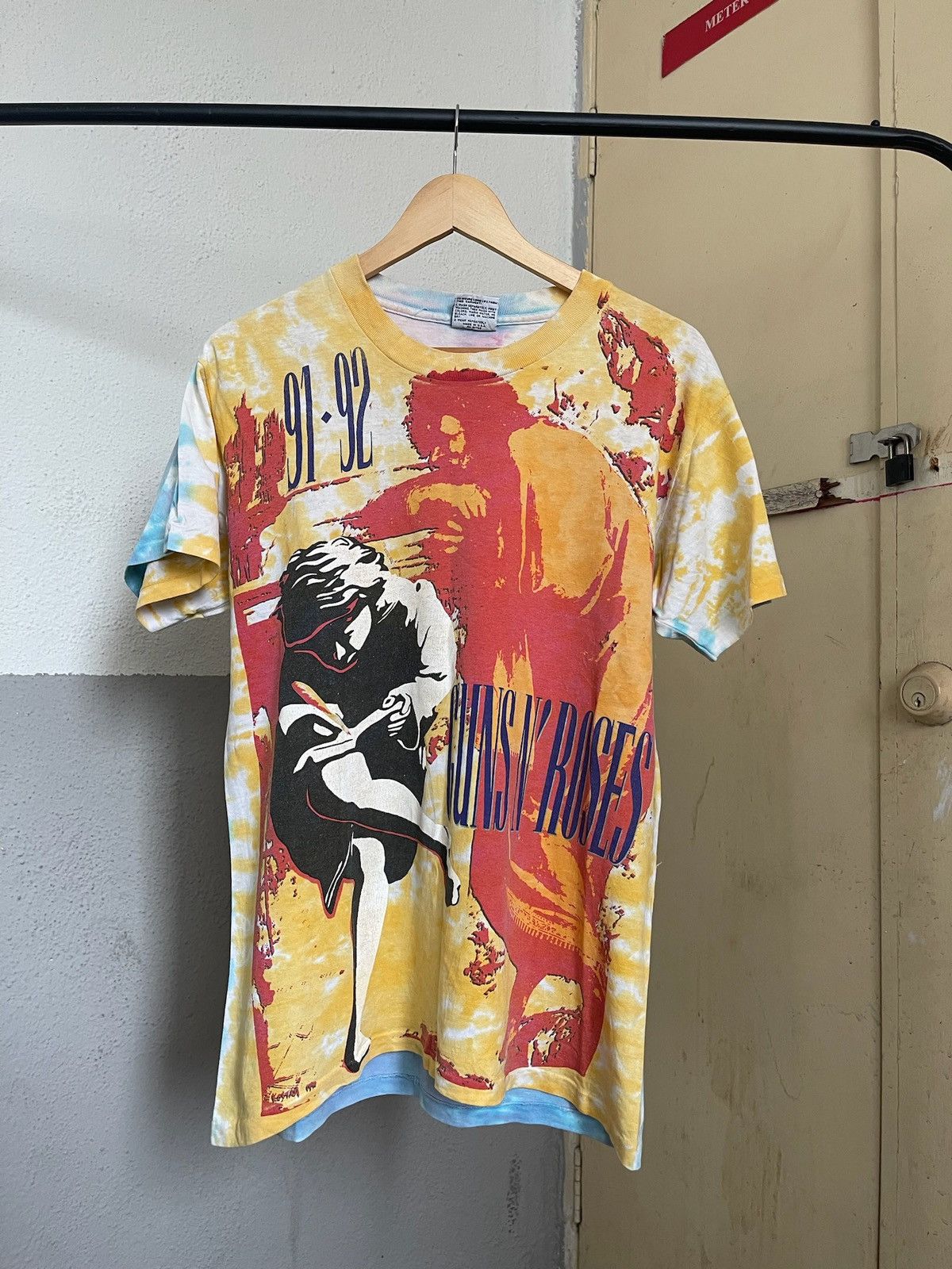 Band Tees × Vintage Vintage Guns N Roses Liquid Blue Tie Dye