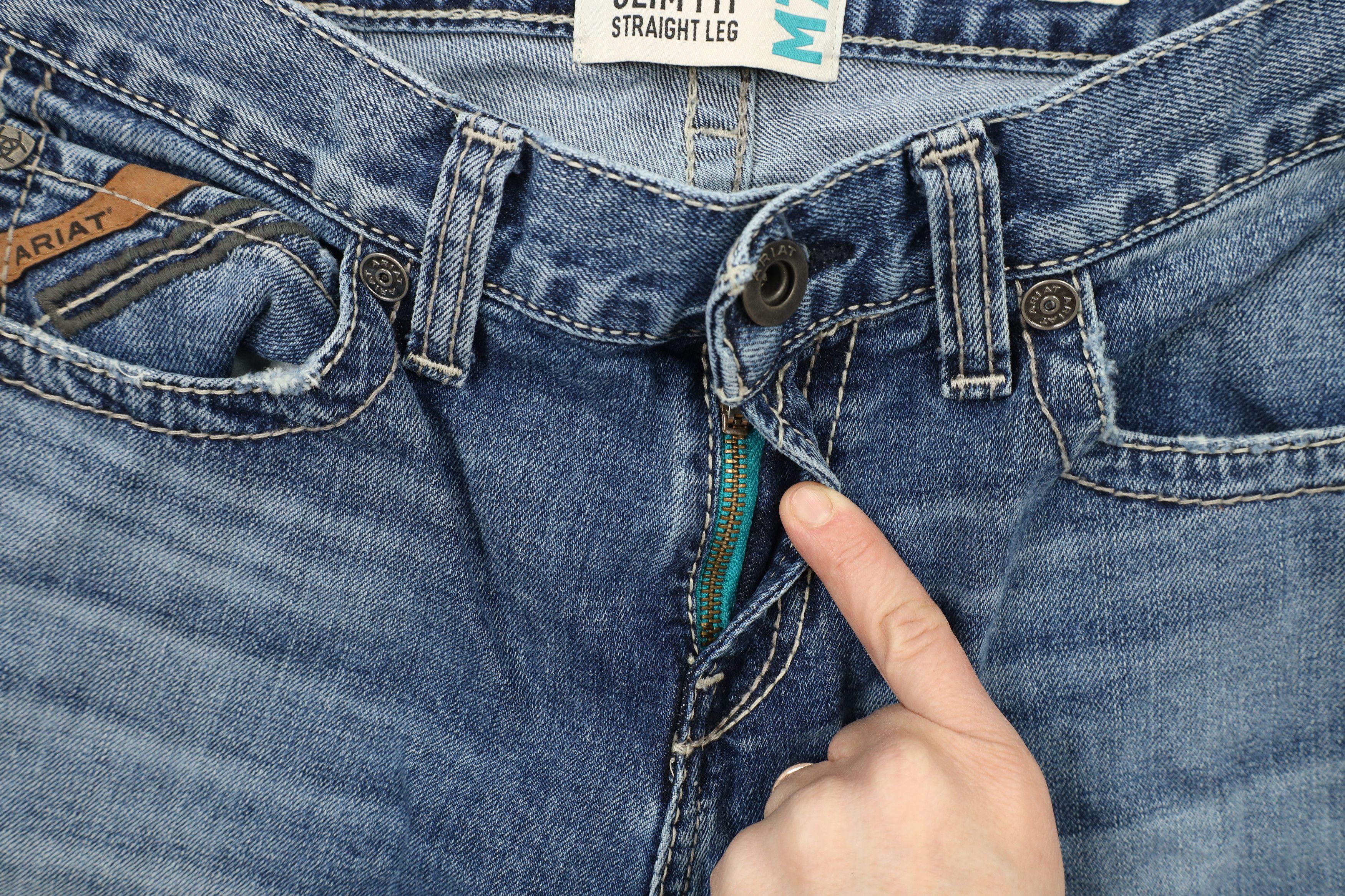 Ariat × Vintage Ariat Thick Stitch M7 Slim Fit Straight Leg Denim Jeans Blue Size US 30 / EU 46 - 8 Thumbnail