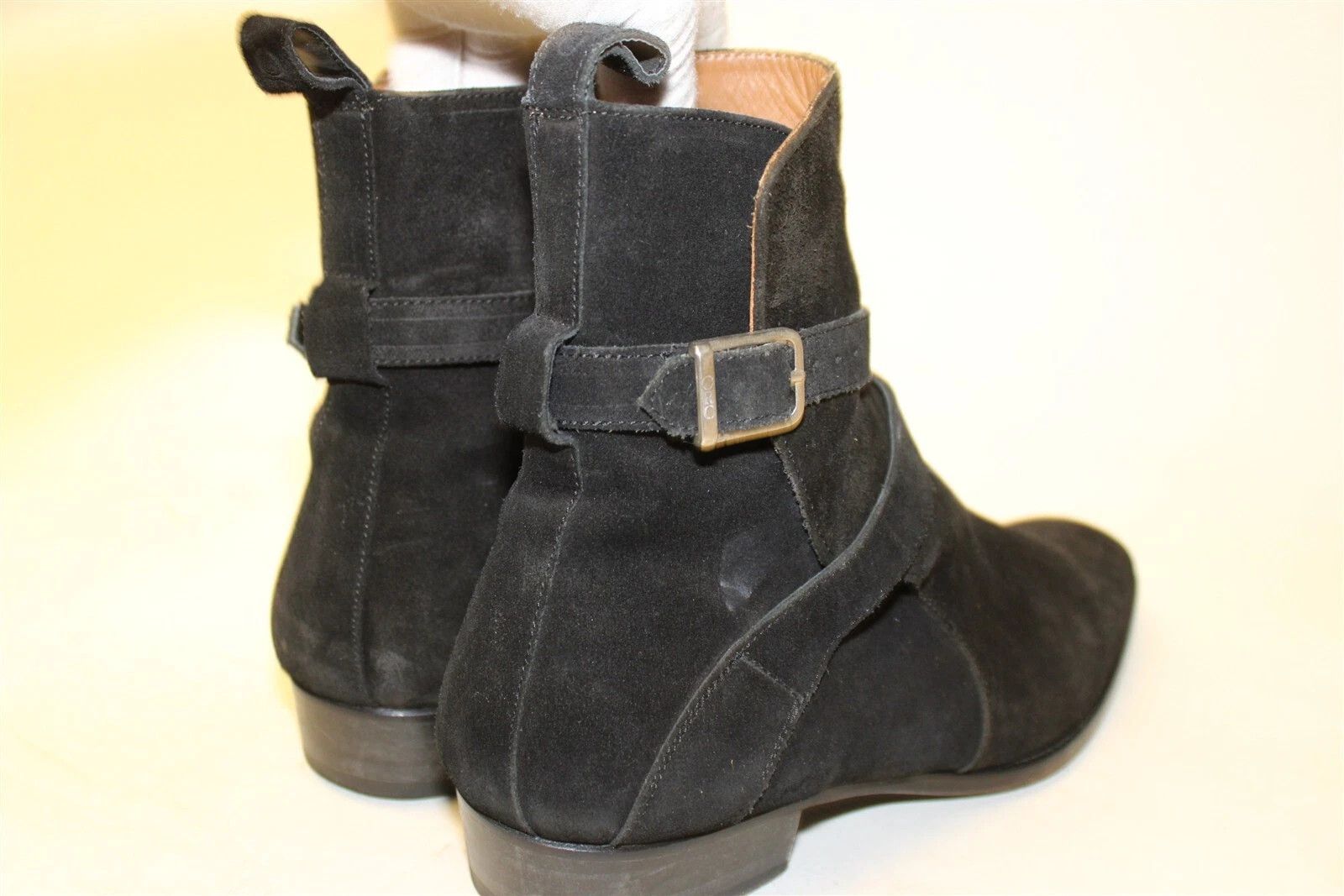 Genuine Leather Black Suede Jodhpur Boots Black 11 Leather Strap Buckle Size US 11 / EU 44 - 10 Thumbnail