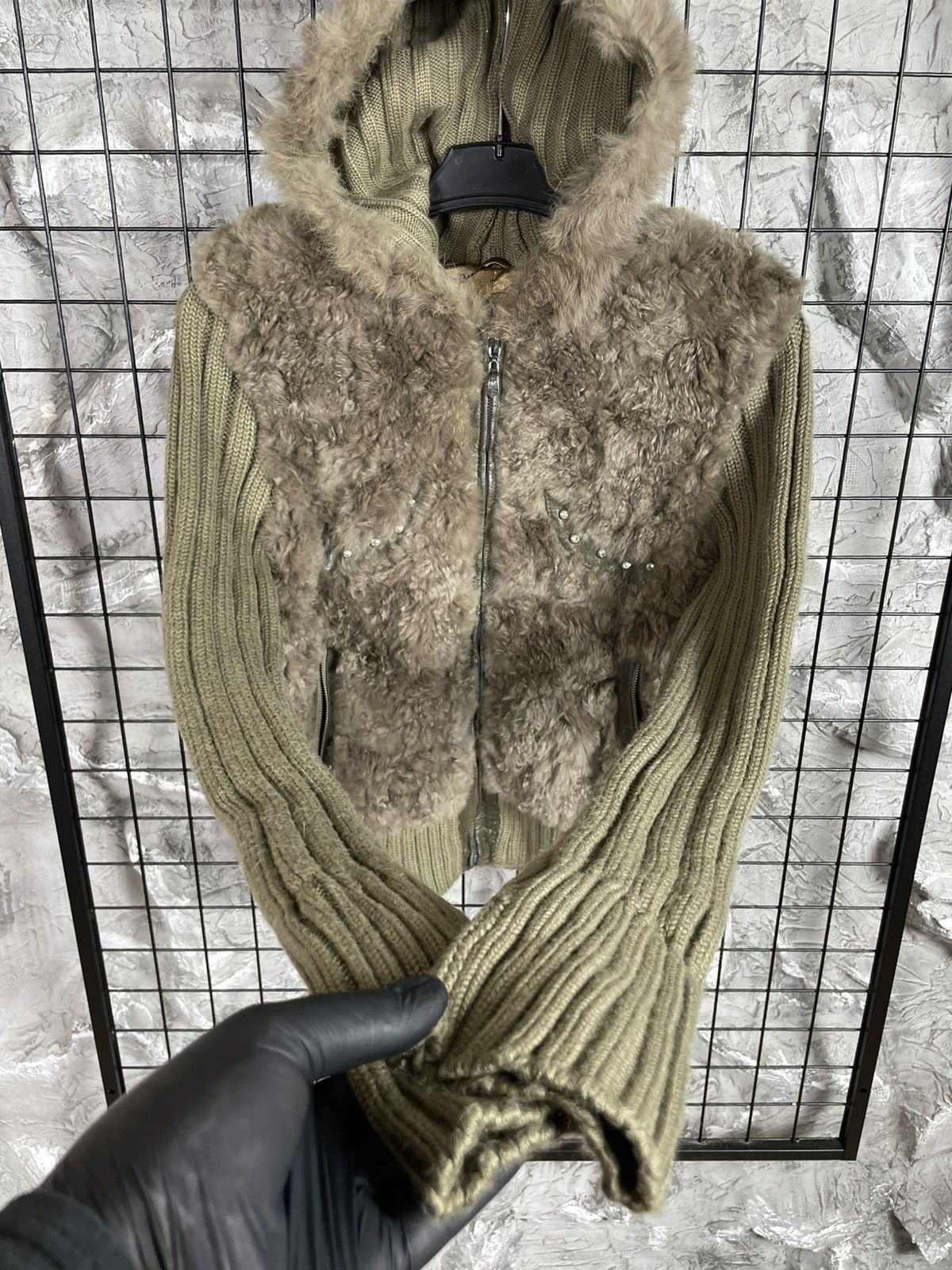 If Six Was Nine Y2K Punk Soft Fur / Knit Jacket LGB Kmrii Rick Owens Style Size US S / EU 44-46 / 1 - 7 Thumbnail