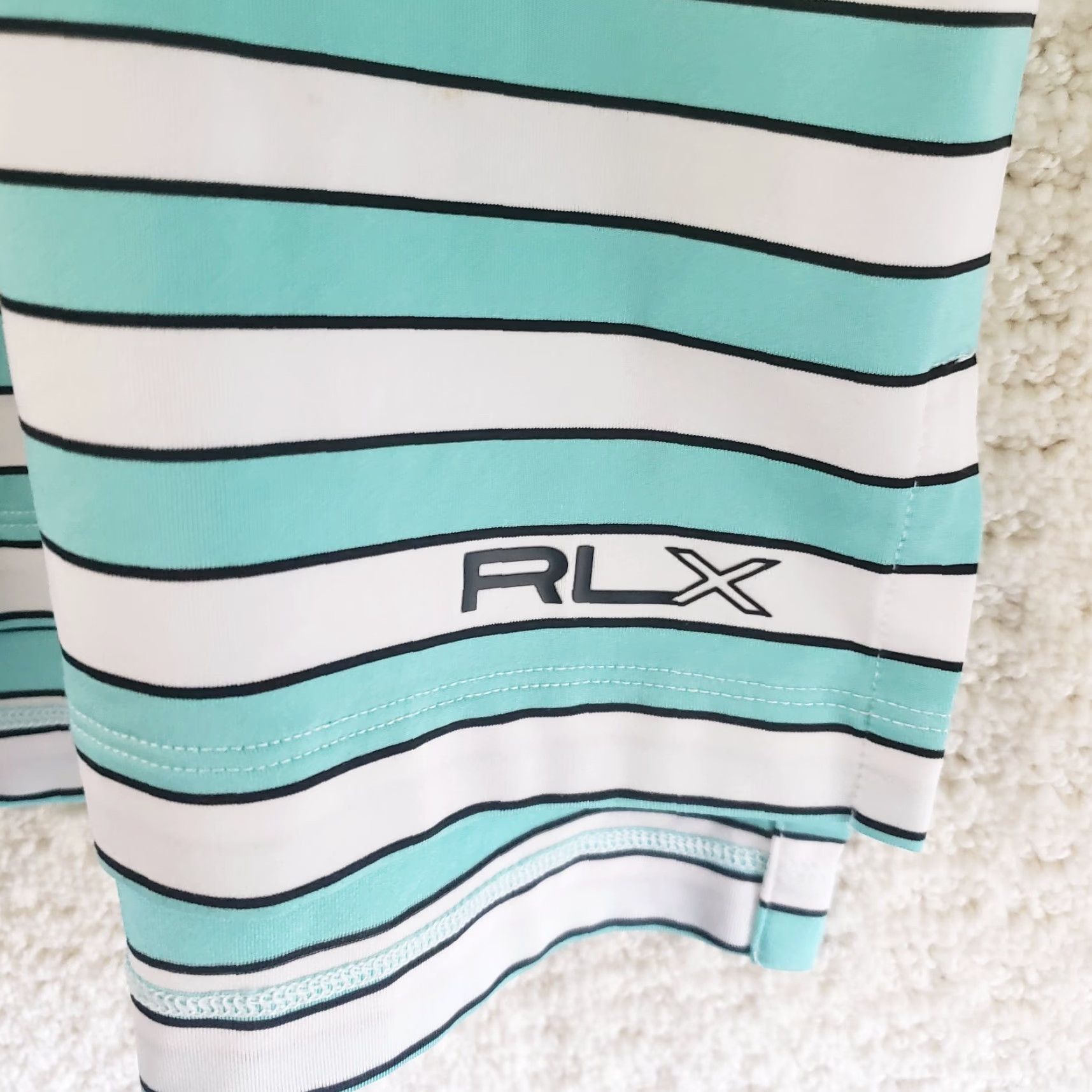 RLX Ralph Lauren RLX Ralph Lauren Polo Shirt Mens M Blue White Short Sleeve Golf Stretch Wicking Size US M / EU 48-50 / 2 - 5 Thumbnail