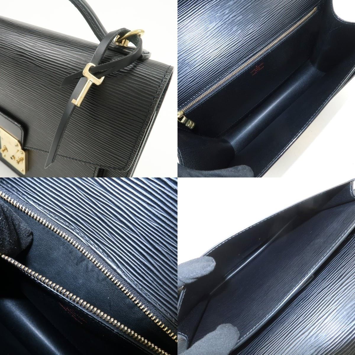 Louis Vuitton Louis Vuitton Epi Monceau Top Handle Bag Black Size ONE SIZE - 7 Thumbnail