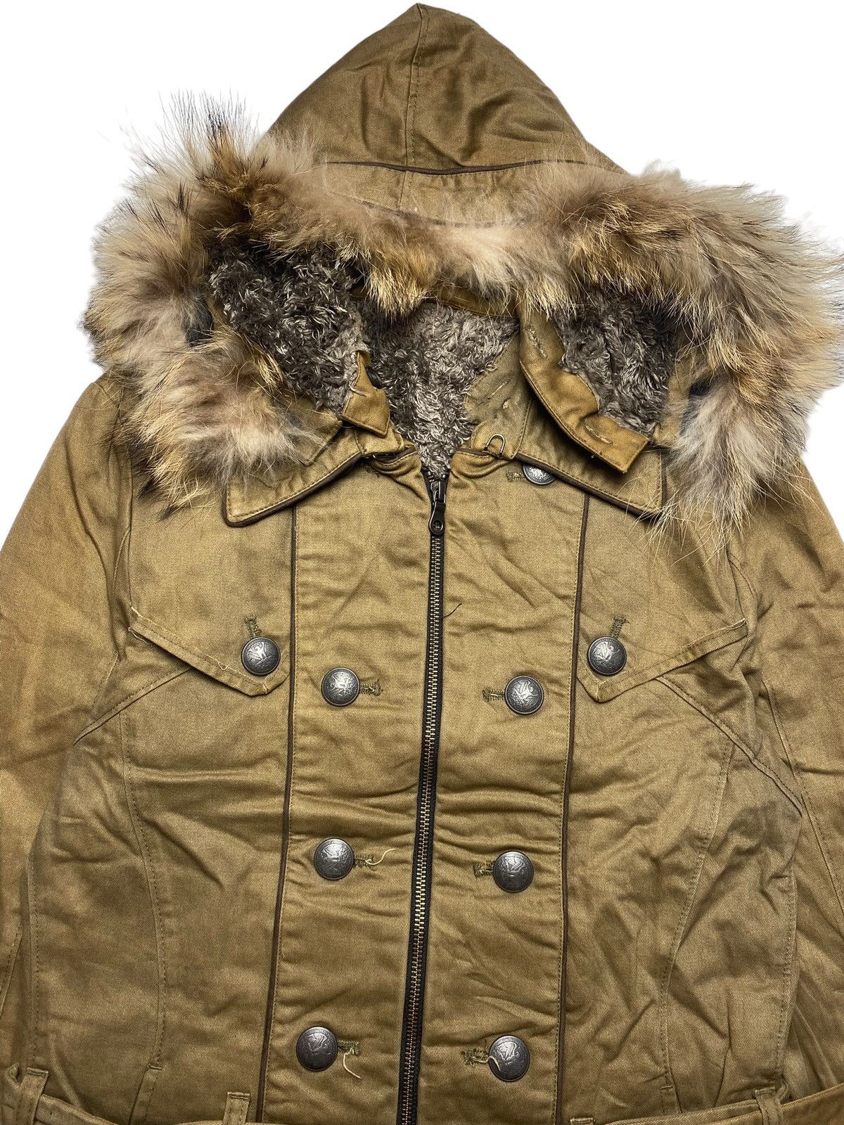 2000s PPFM - Napoleon Hooded Fur Jacket