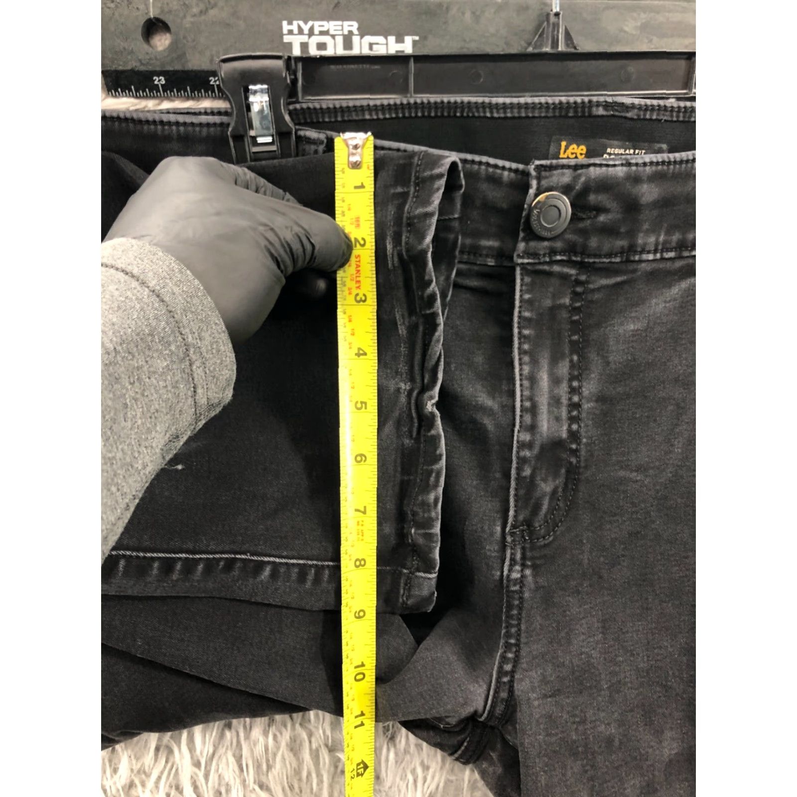 Lee Lee Regular Bootcut Jeans Women 18 Black Dark Wash Denim 5-Pocket Belt Loops Inseam 28in Modern Classic Size 40" / US 18 - 4 Thumbnail