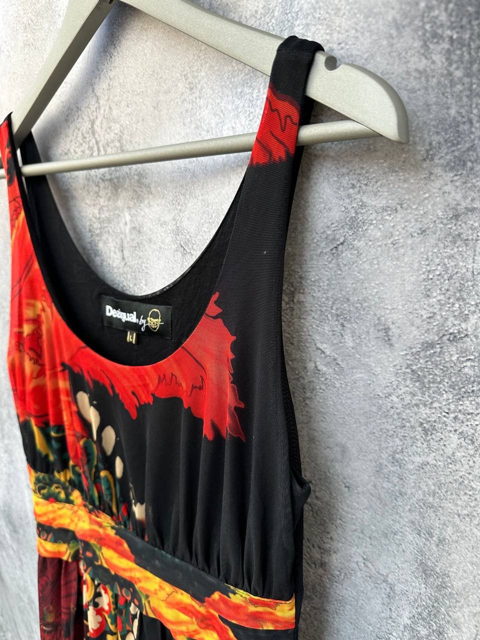 Desigual × Karl Lagerfeld Desigual By Karl Lagerfeld Florecilla Dress Floral Mesh Size L / US 10 / IT 46 - 6 Thumbnail