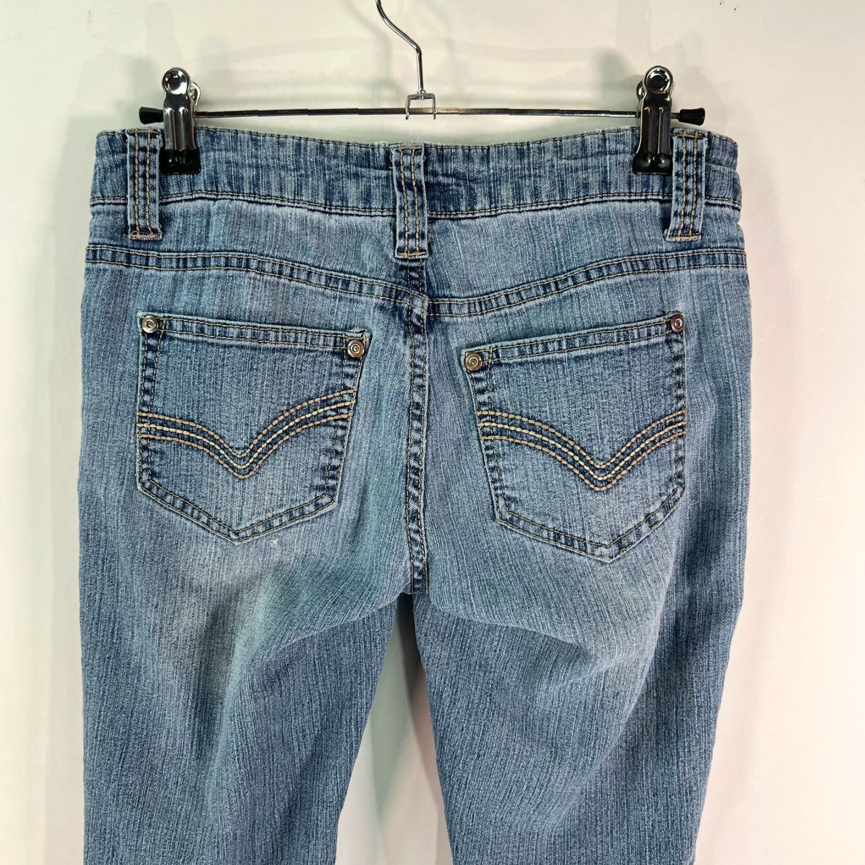 Vintage Nobo Jeans Boots Bootcut Denim Blue 28 Inseam 30 Womens Size 5 Juniors 5-Pocket Regular Size 27" / US 4 / IT 40 - 4 Thumbnail