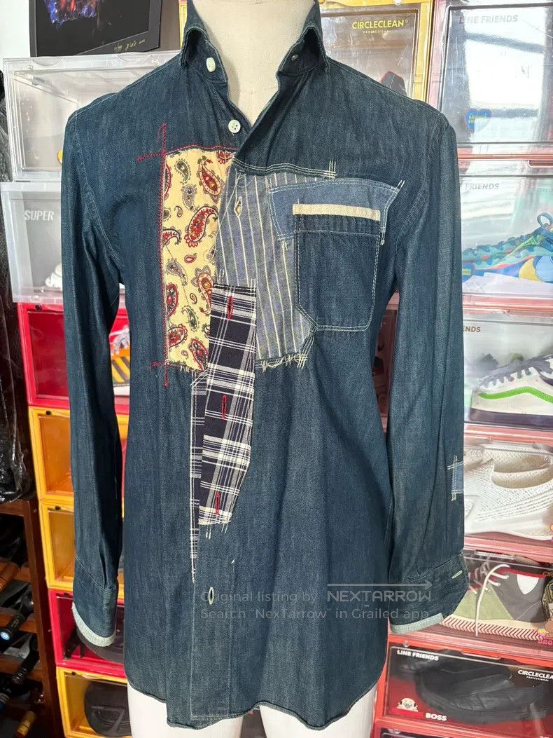 Junya Watanabe Junya Watanabe Patchwork denim shirt Size US S / EU 44-46 / 1 - 1 Thumbnail