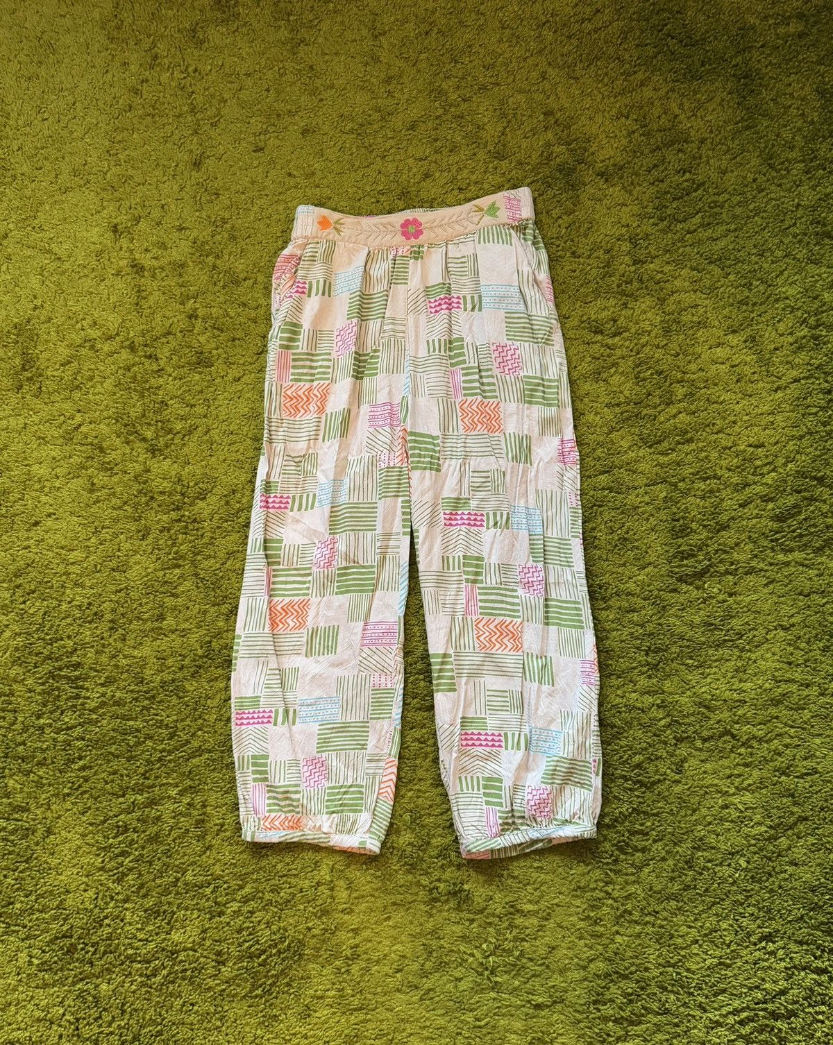 Designer Gudrun Sjoden avant garde culoured wide leg pants Size 26" / US 2 / IT 38 - 1 Thumbnail