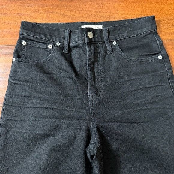 Madewell Madewell Slim Wide Leg Crop Relaxed Black Jeans Sz 28 Size 28" / US 6 / IT 42 - 5 Thumbnail