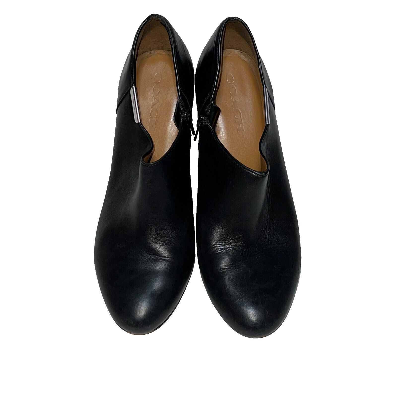 Coach Coach Seneca Q5501 Black Leather Zip Ankle Booties Size 10 B Size US 10 / IT 40 - 4 Thumbnail