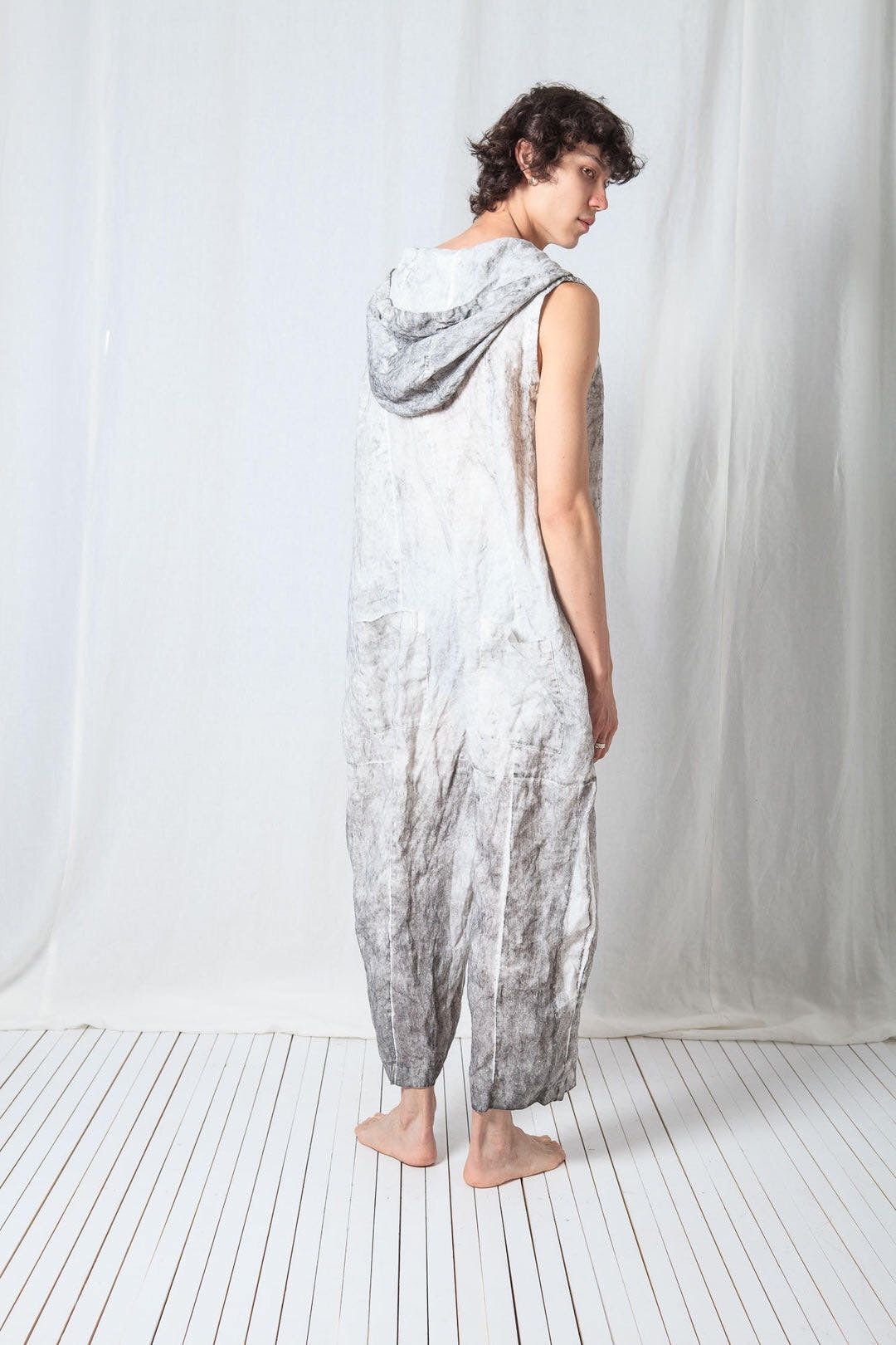 Designer × PAL OFFNER PAL OFFNER Loose Hooded Linen Unisex Overall Size 1-2 /S Size US 28 / EU 44 - 3 Thumbnail