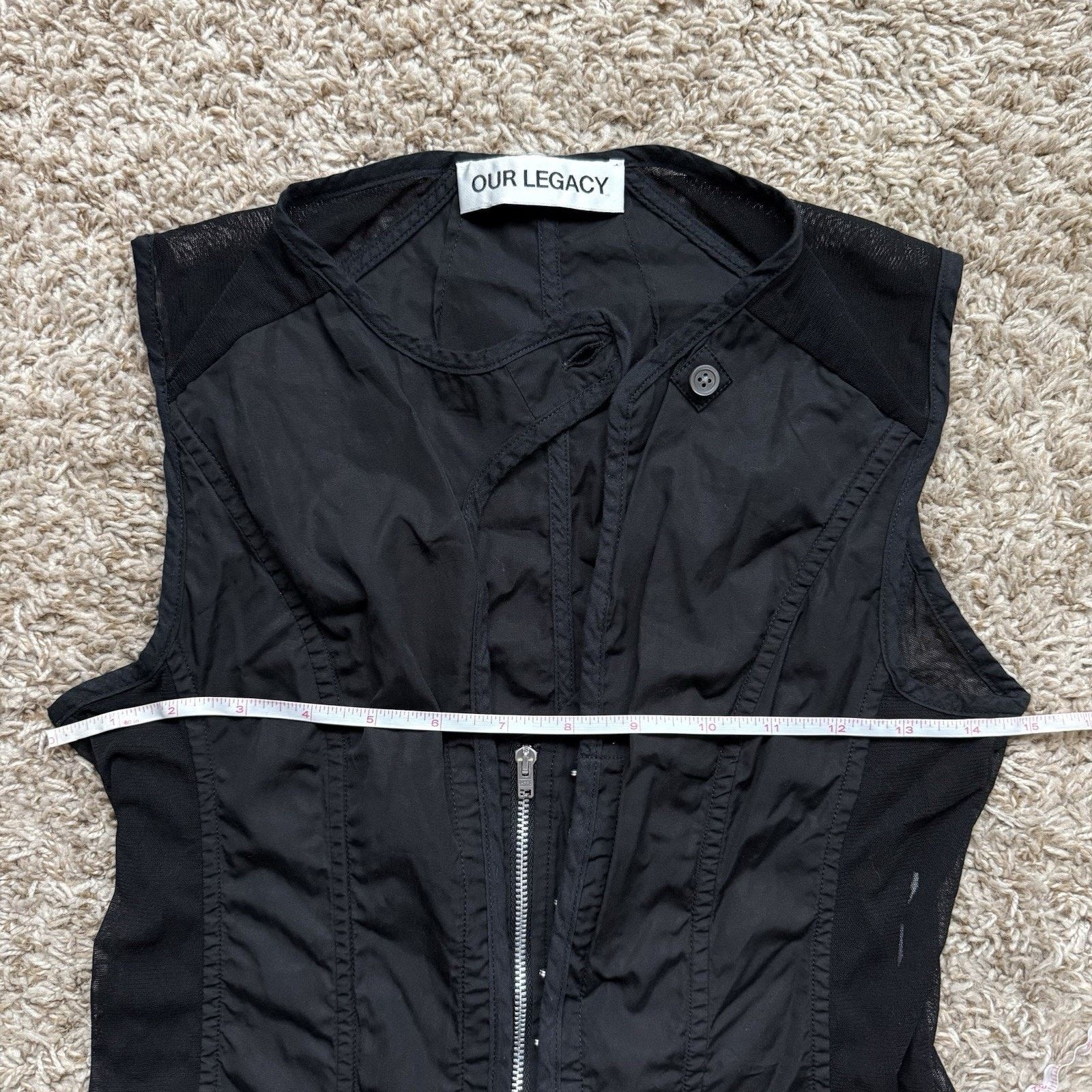 Our Legacy $420 Our Legacy Corset Vest Black All Day Poplin Size M Size M / US 6-8 / IT 42-44 - 10 Thumbnail
