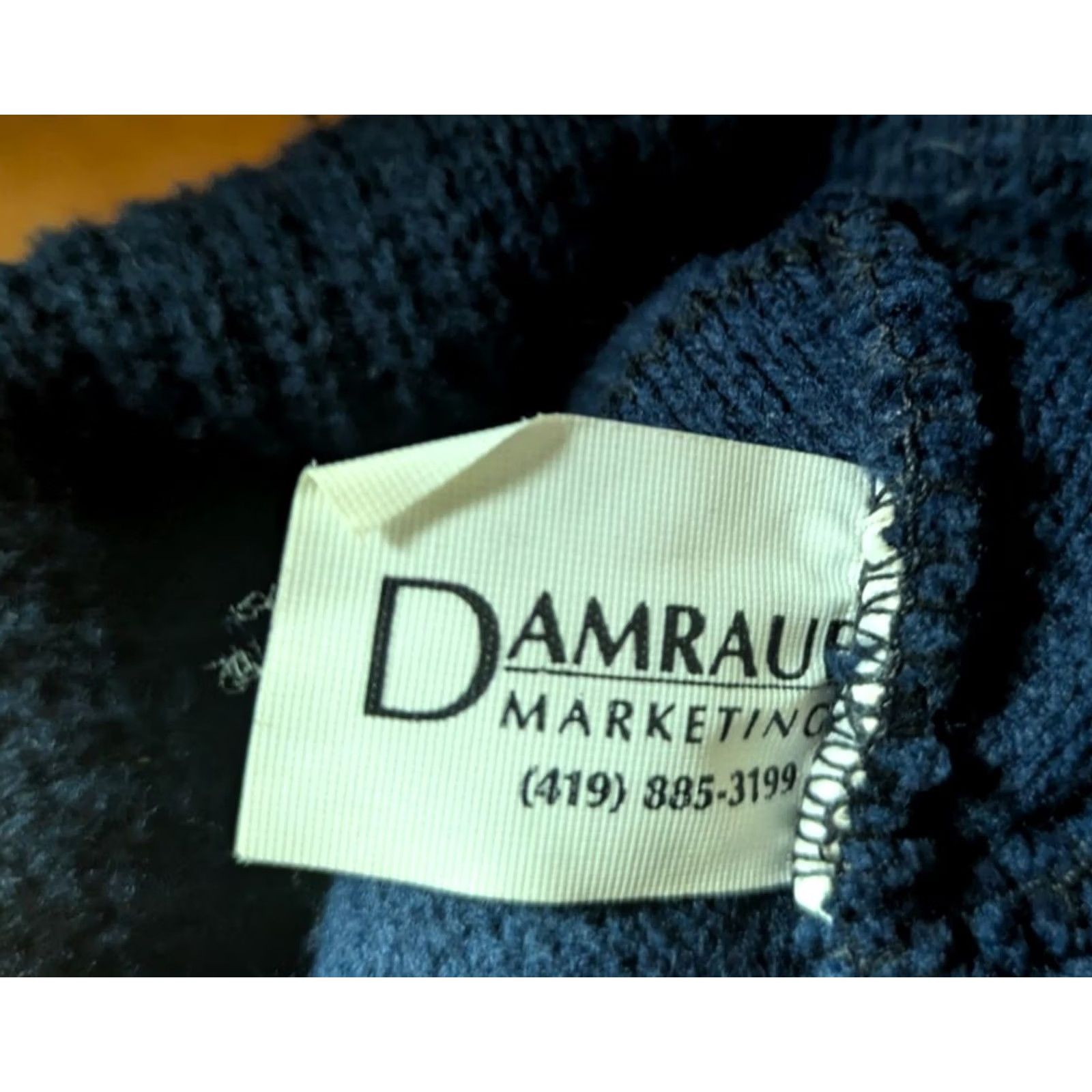 Vintage Allied Beanie Hat Damrau Knit Winter Pom Cap Blue Men's One Size Acrylic Knit Fall Winter Size ONE SIZE - 4 Thumbnail