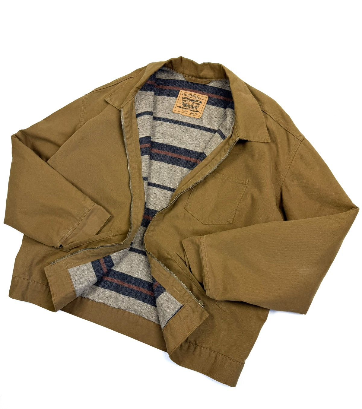 Levi's Vintage Clothing Vintage 90s Levi's Mustard Blanket Workwear Jacket Italy XXl Size US XXL / EU 58 / 5 - 6 Thumbnail