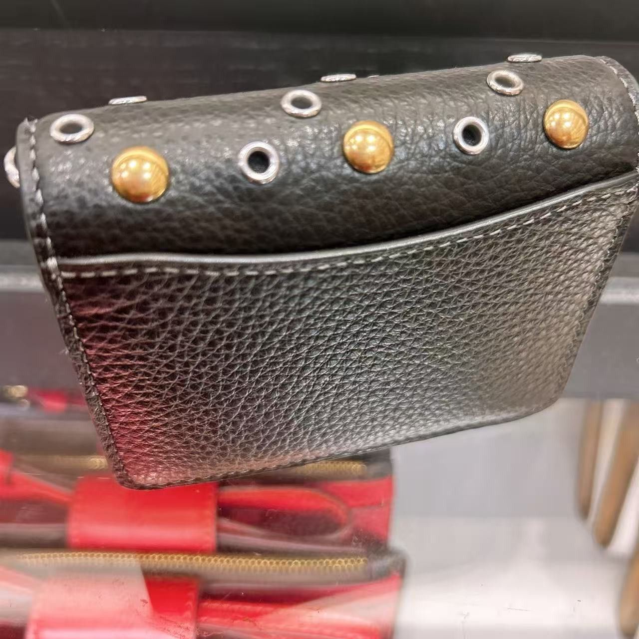 Coach Mini Wallet On A Chain With Rivets CCI80 Size ONE SIZE - 3 Thumbnail