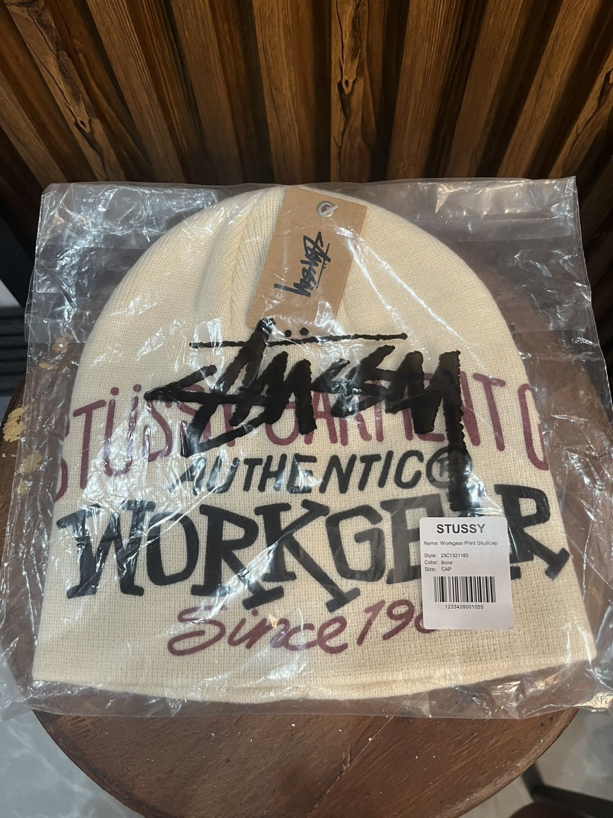 Stussy Stussy workgear print skullcap beanie hat Size ONE SIZE - 7 Thumbnail