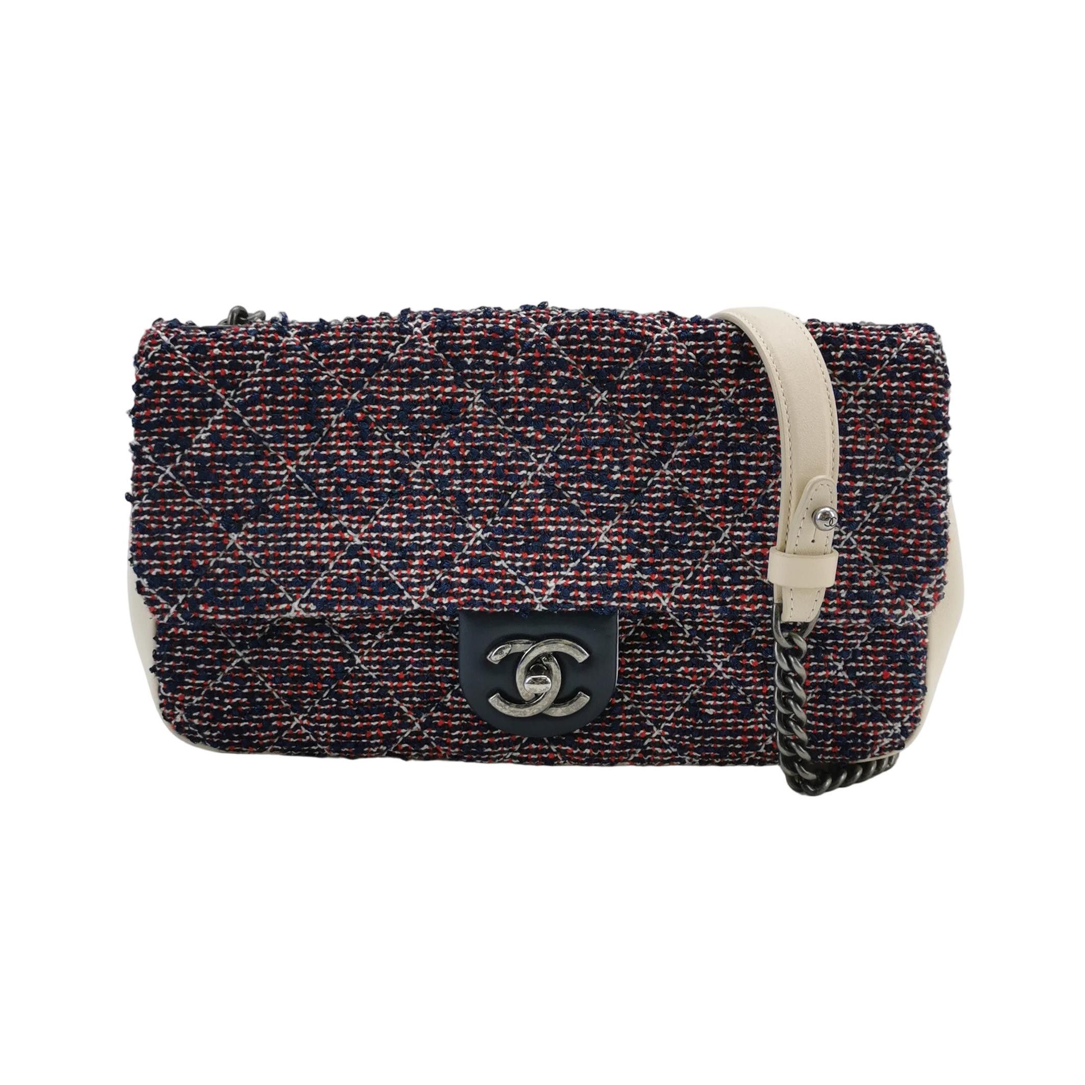 Chanel Flap Bag Tweed Quilted Shoulder Bag, Women's
