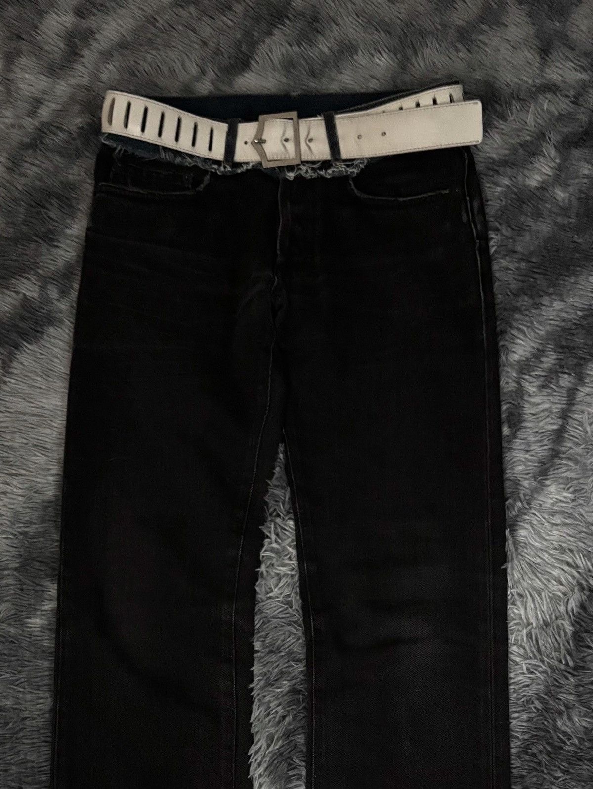 Dior dior homme AW06 satin cummerbund denim “These Grey Days” Size US 26 / EU 42 - 4 Thumbnail