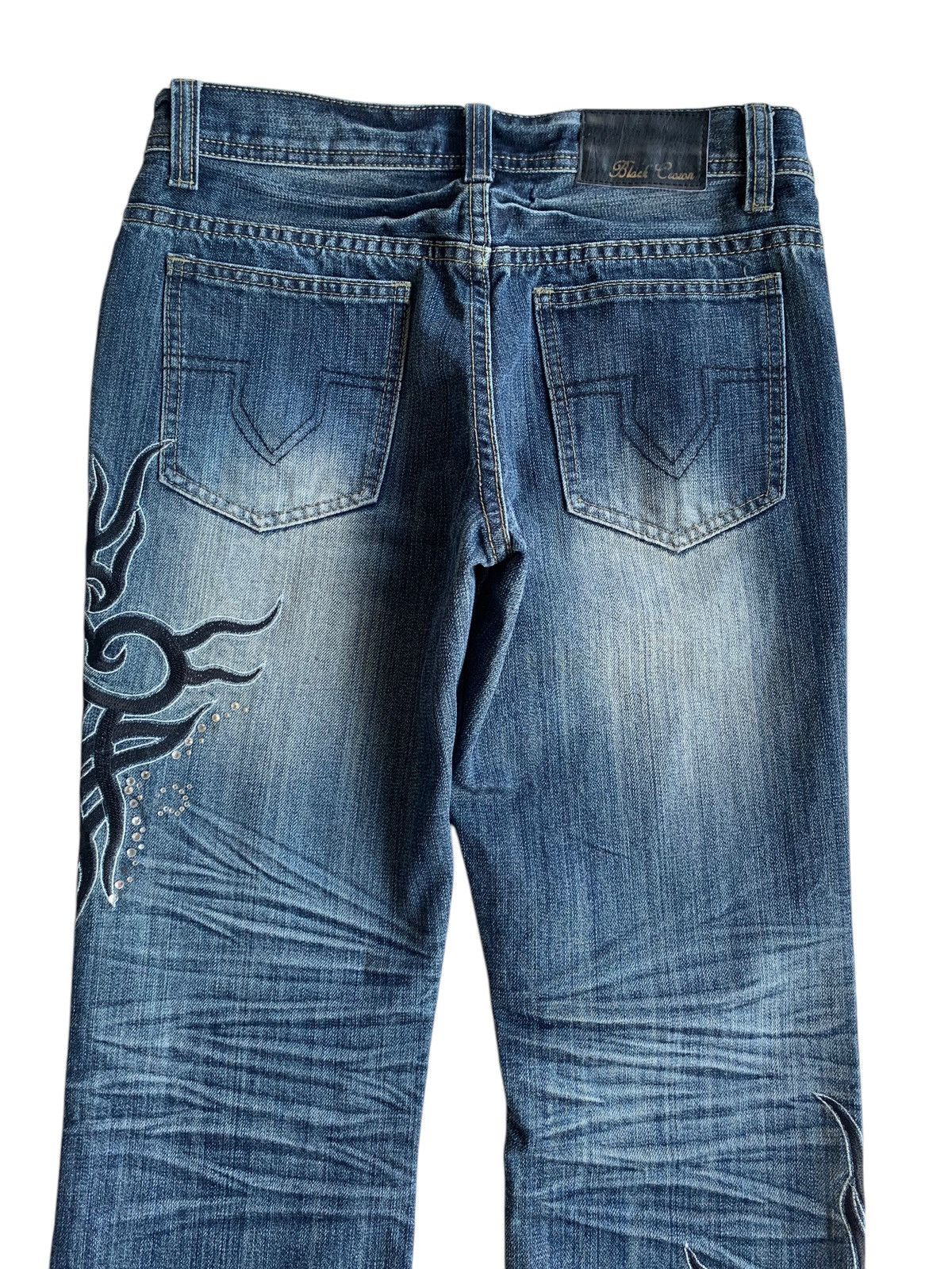 Black Crown Flared Rusty Mudmax Punk Style Denim