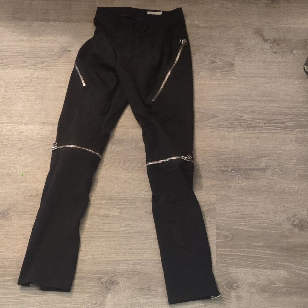 Adidas SLVR x Adidas black pants with zippers size small Size US 26 / EU 42 - 1 Thumbnail