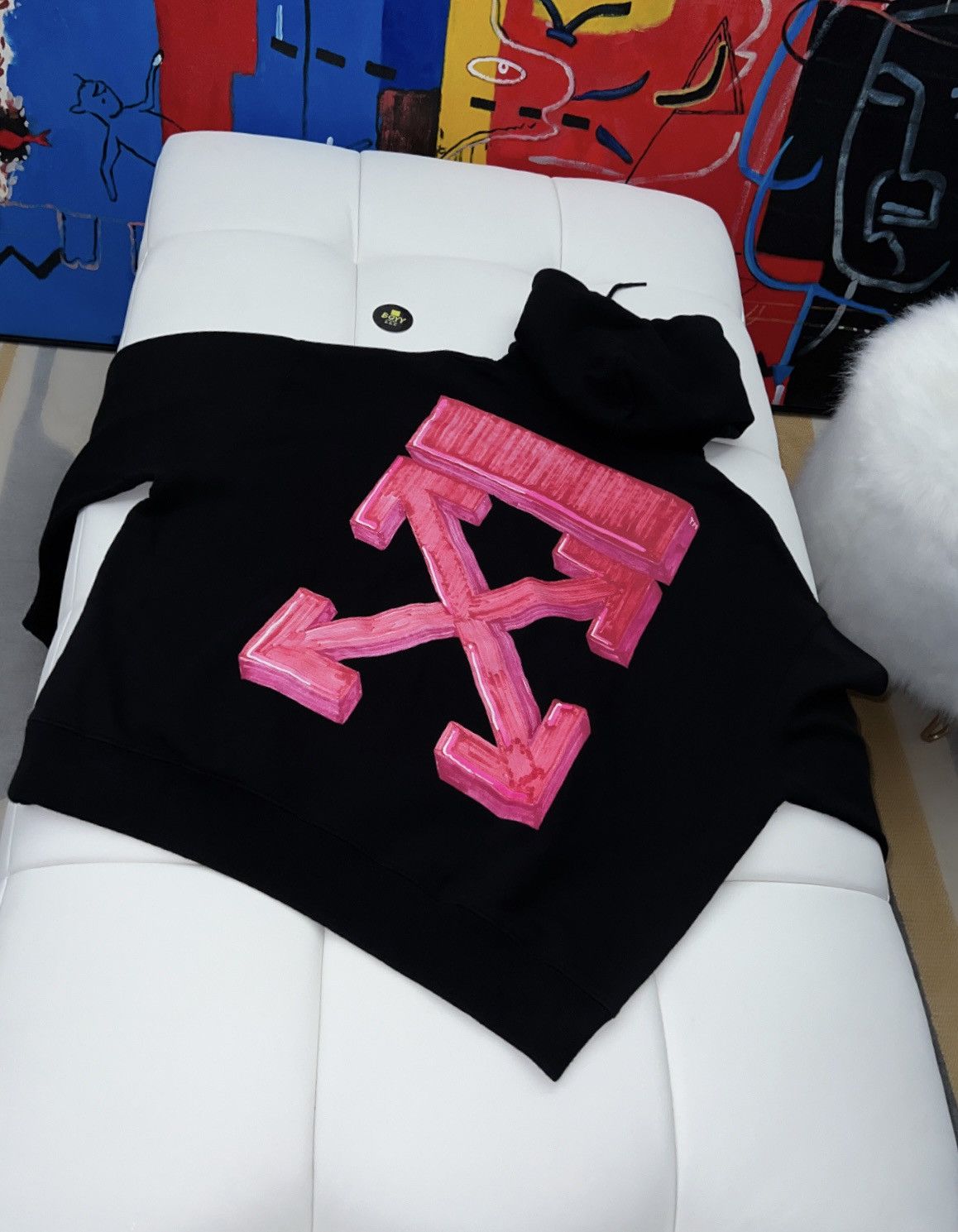 image of Off White Off-White Arrows Hoodie in Black, Men's (Size XL)