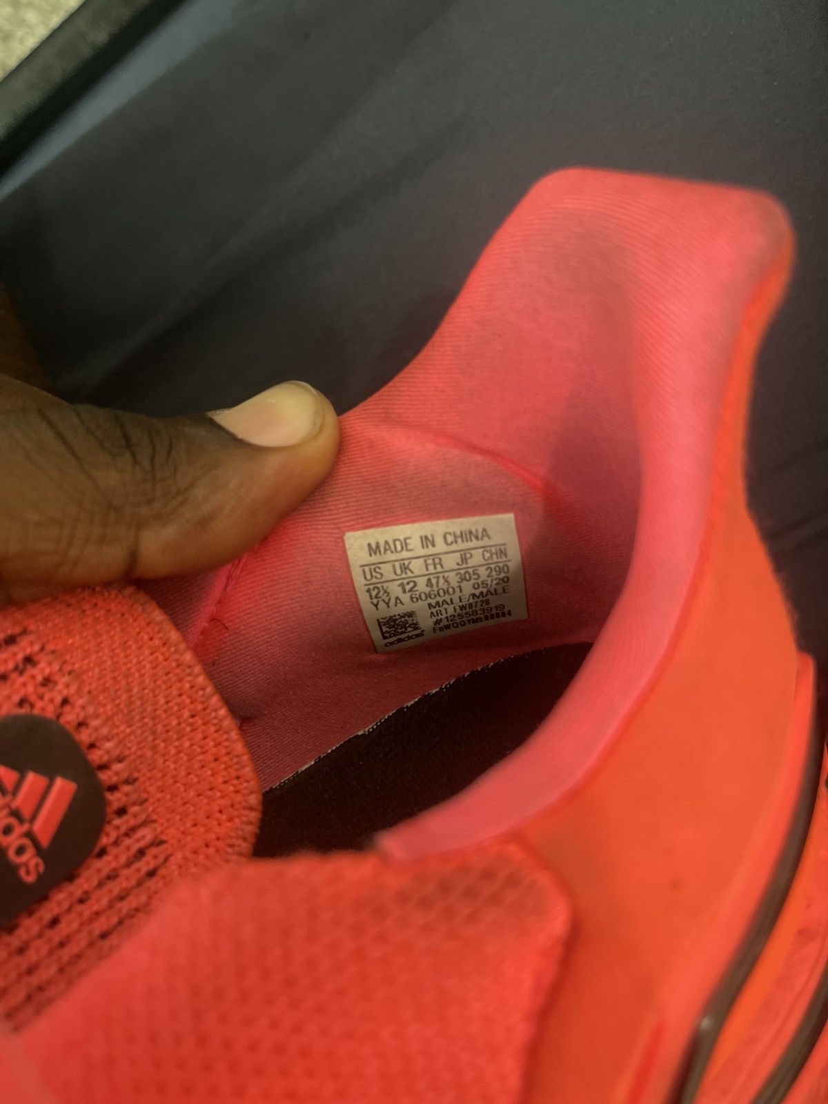 Adidas Adidas Ultraboost 20 Infrared Size US 12.5 / EU 45-46 - 9 Thumbnail