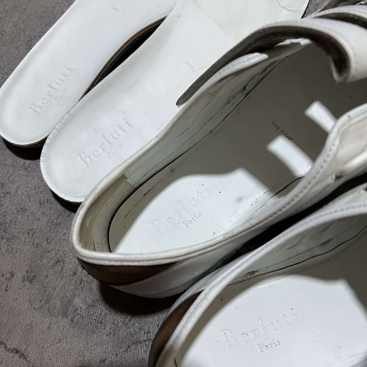 Berluti Berluti Playfield Velcro Leather Sneakers White Size US 7.5 / EU 40-41 - 10 Thumbnail