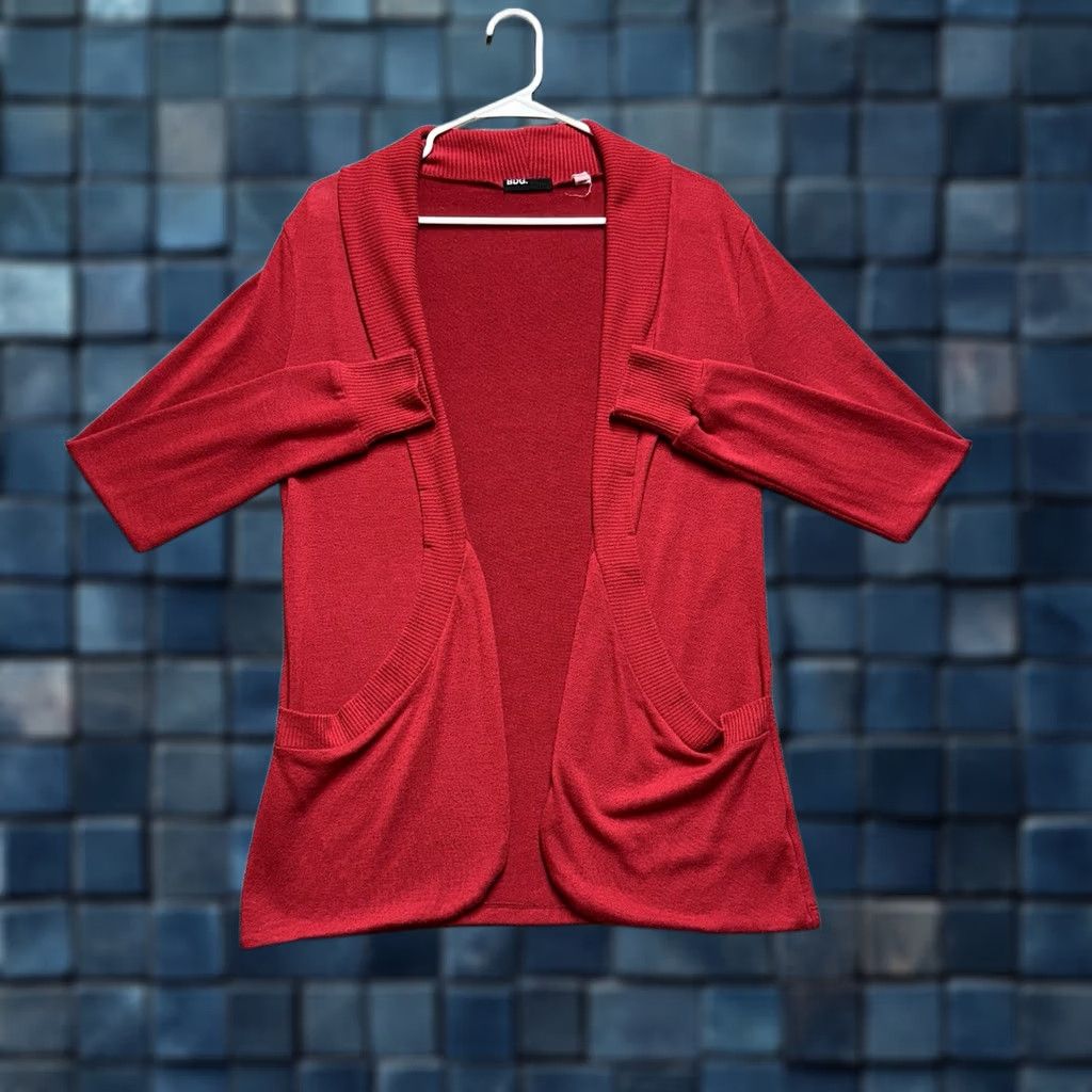 Urban Outfitters Vintage Urban Outfitters Cardigan Sweater Womens Medium Red Open Front Pockets USA Size M / US 6-8 / IT 42-44 - 1 Thumbnail