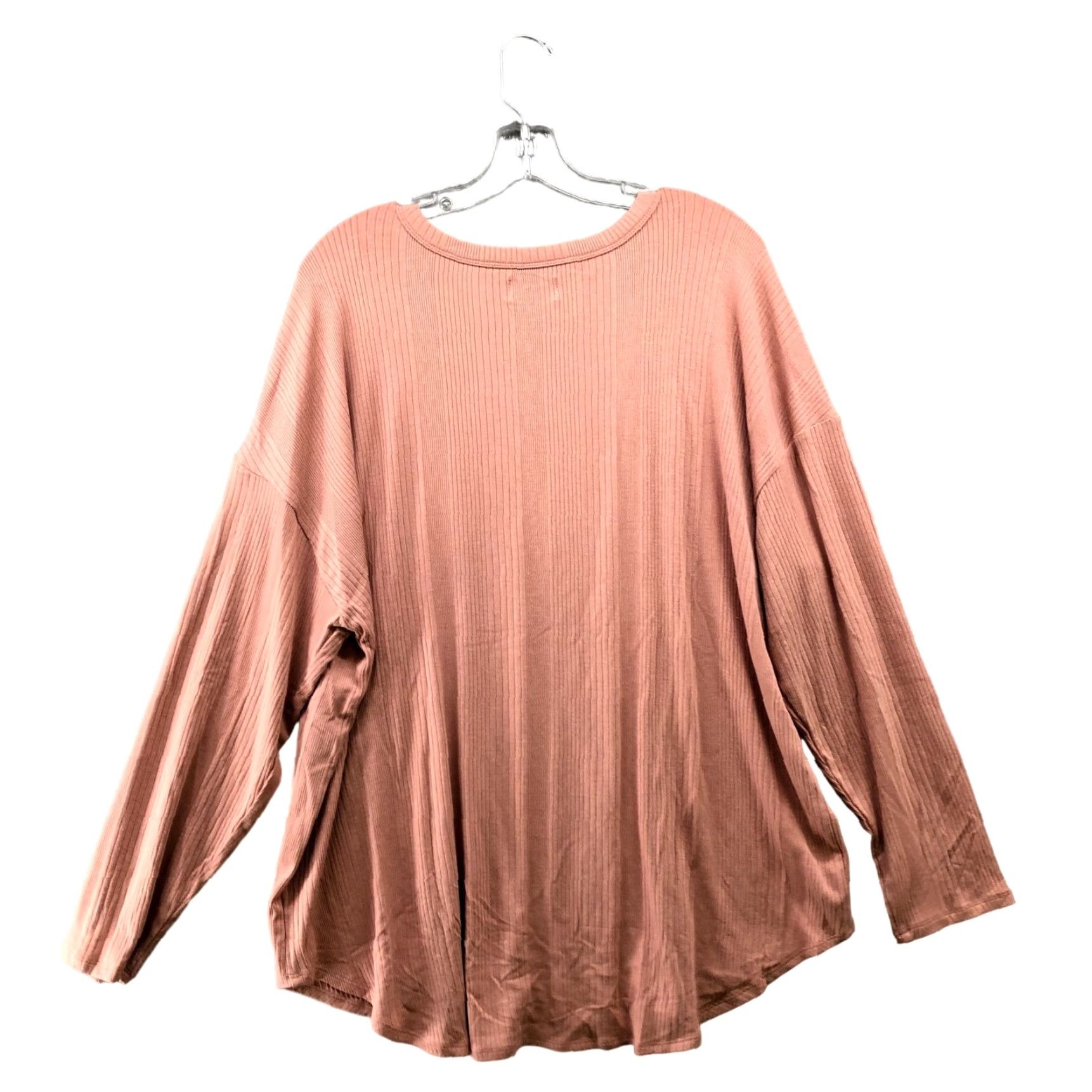 Lou & Grey Lou & Grey Signaturesoft Long Sleeve T Shirt Womens XXL Pink Crewneck Ribbed Size XXL / US 16-18 / IT 52-54 - 2 Thumbnail