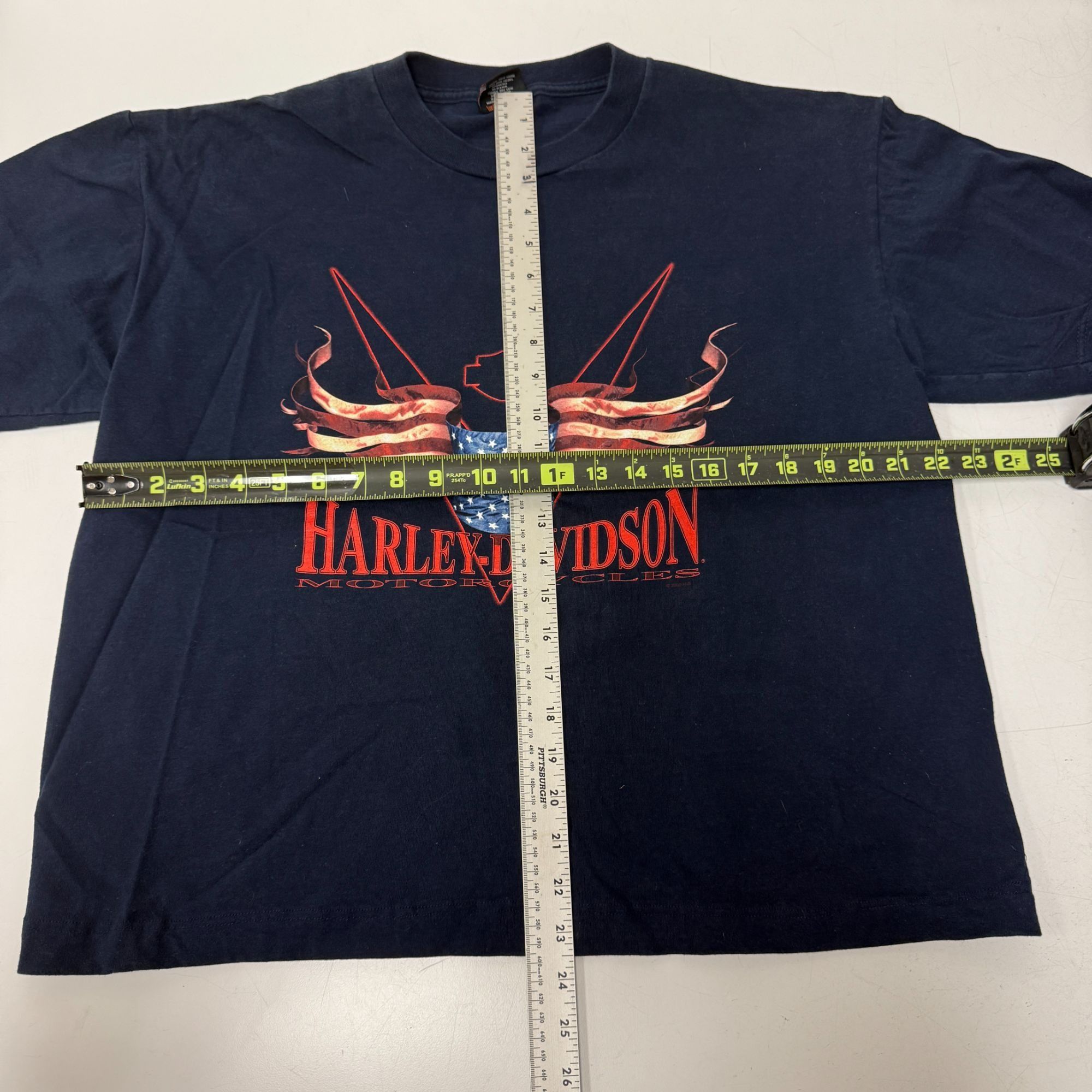 Harley Davidson Harley Davidson Dockgate 20 AMERICAN FLAG England Biker Tee Size US XL / EU 56 / 4 - 8 Thumbnail