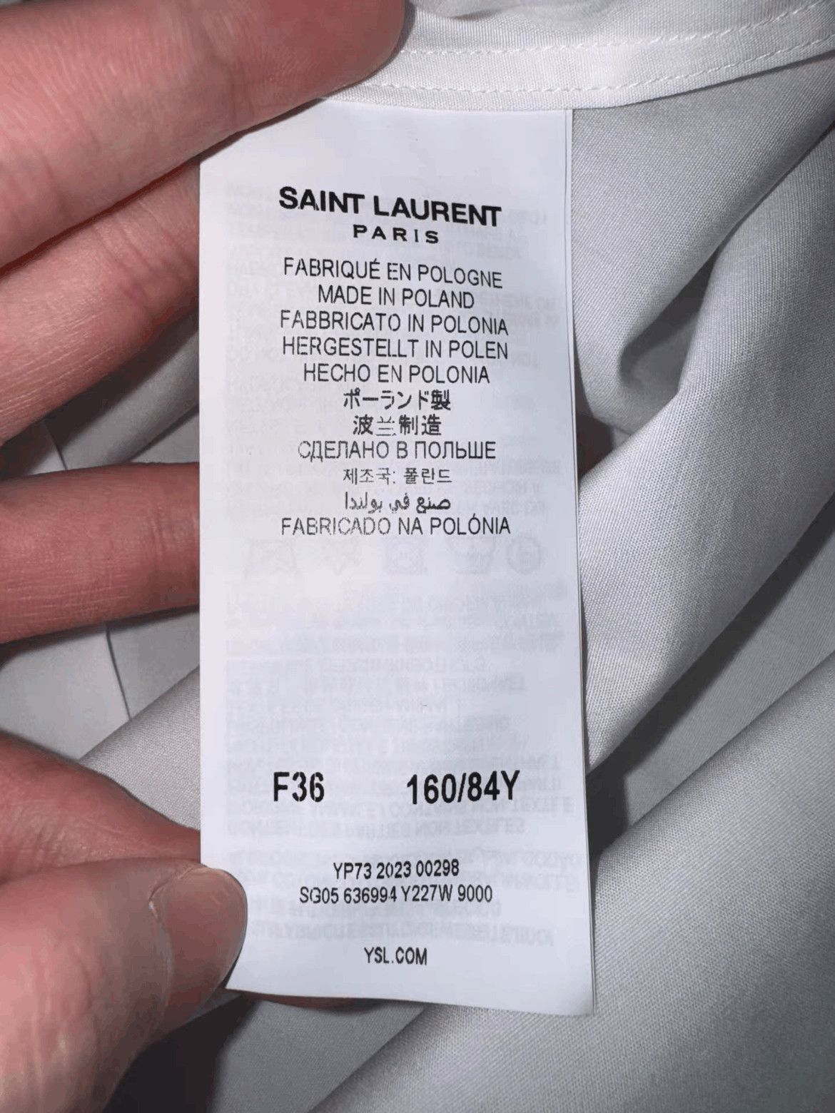 Saint Laurent Paris F36 Saint Laurent Paris 23AW Basic Shirt-2508 Size US XS / EU 42 / 0 - 6 Thumbnail