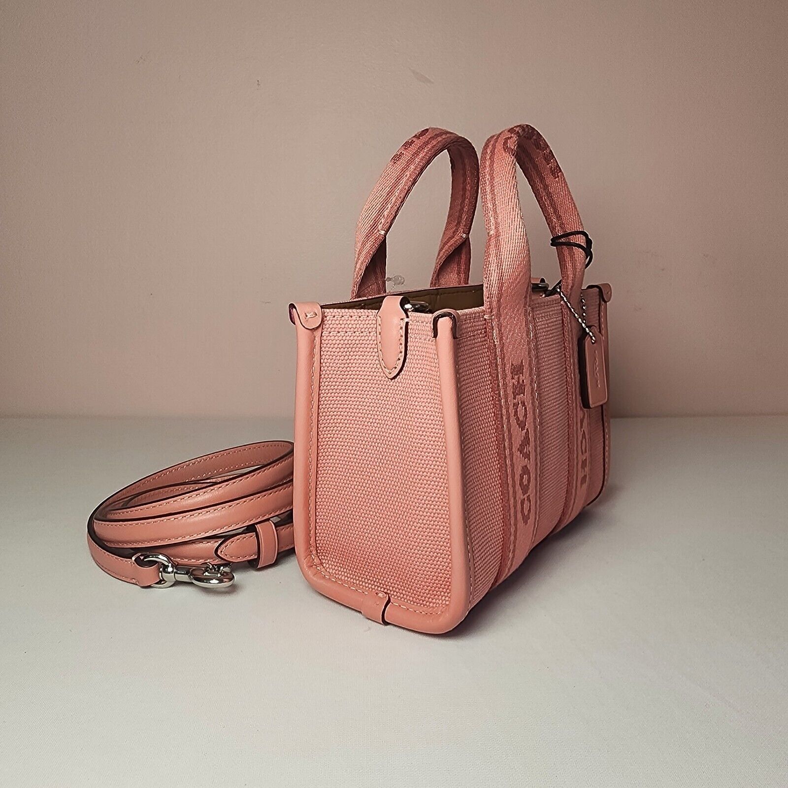 Coach NWT Coach Smith Mini Tote CS618 Silver Light Blush Pink Size ONE SIZE - 4 Thumbnail