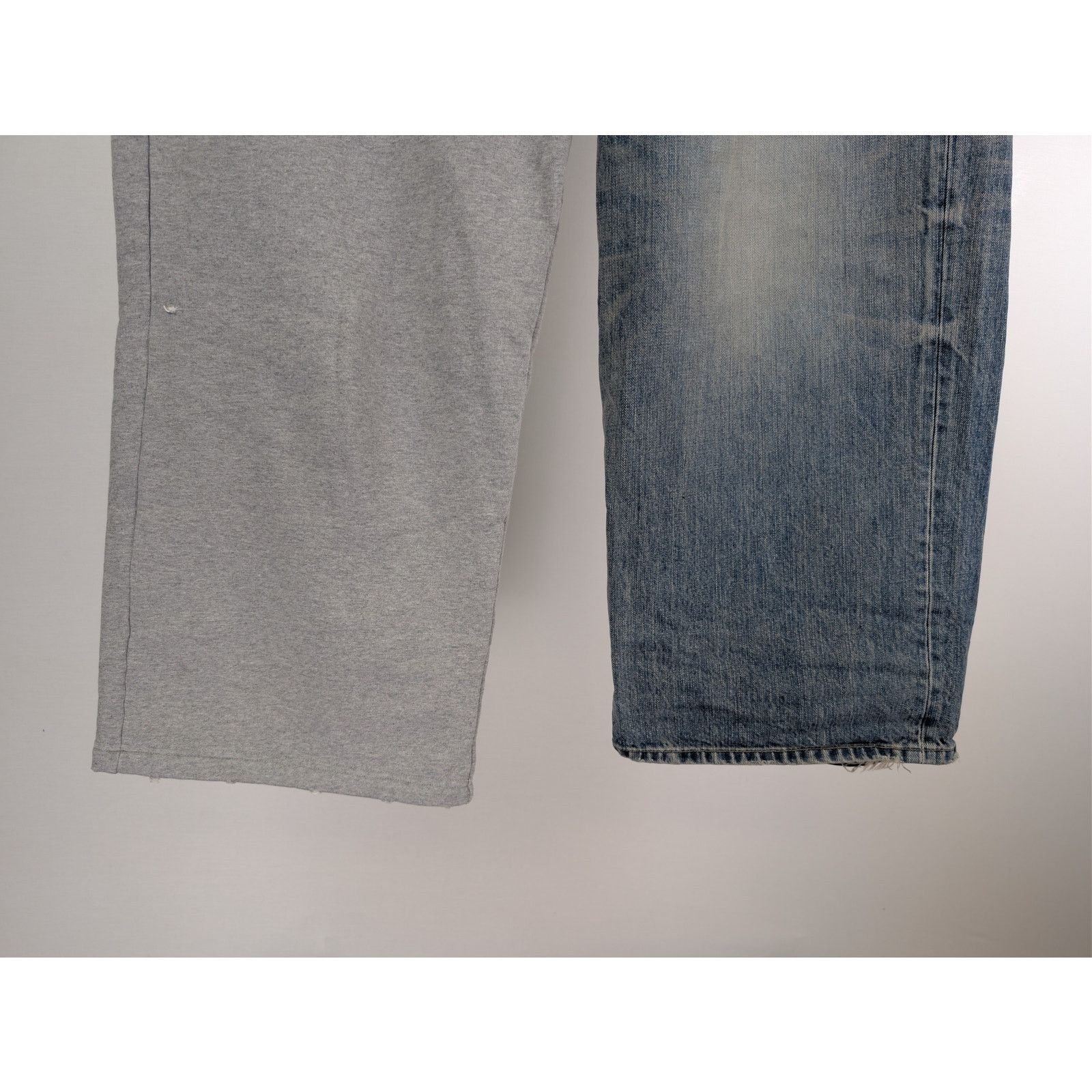 Balenciaga o1rshd1 Organic Denim Hybrid Baggy Pants Jean Outback Blue Size US 32 / EU 48 - 4 Thumbnail
