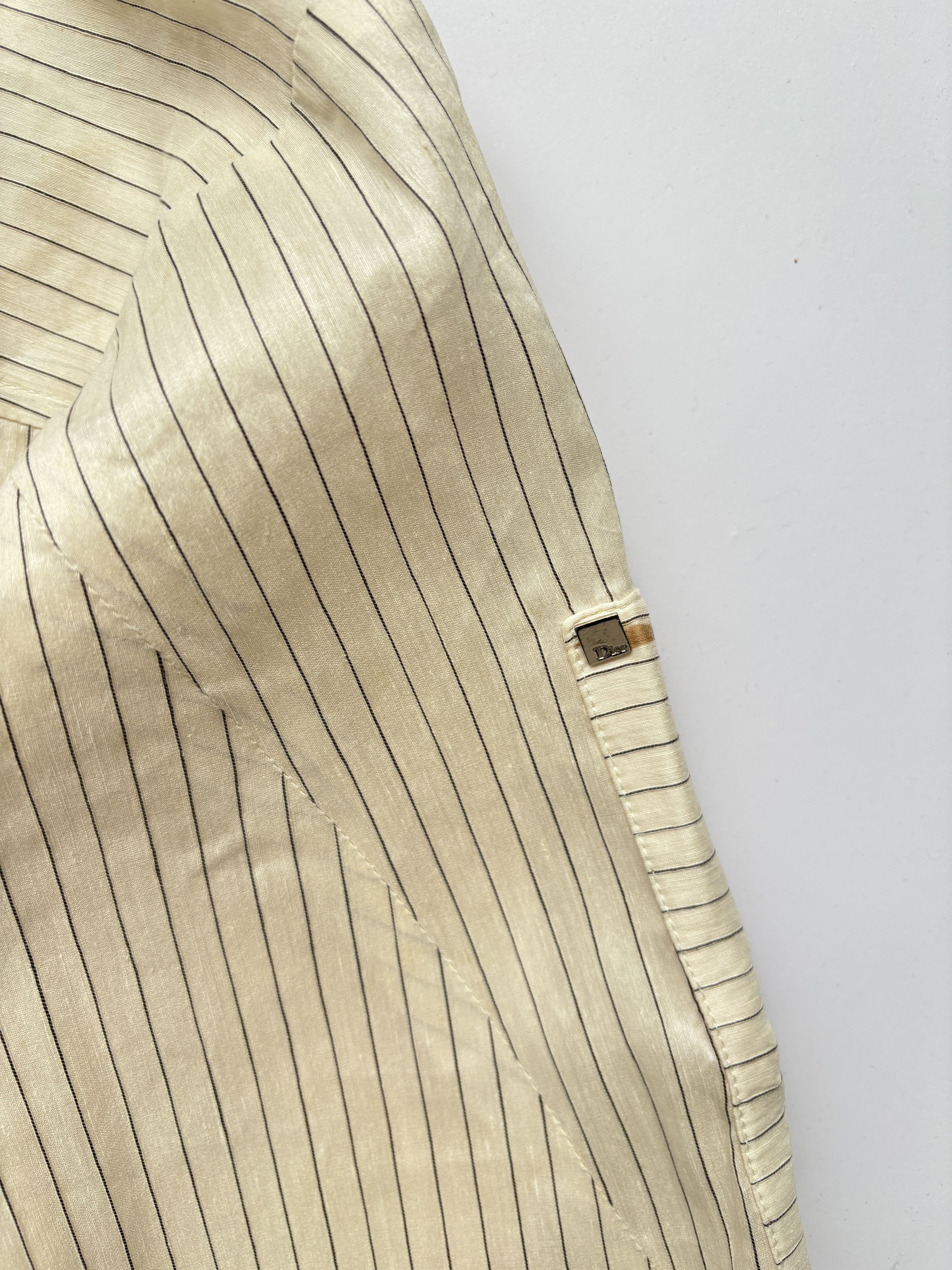 Dior ⚡️QUICK SALE⚡️Dior Cream and Black Pinstriped Bomber Size US S / EU 44-46 / 1 - 12 Thumbnail