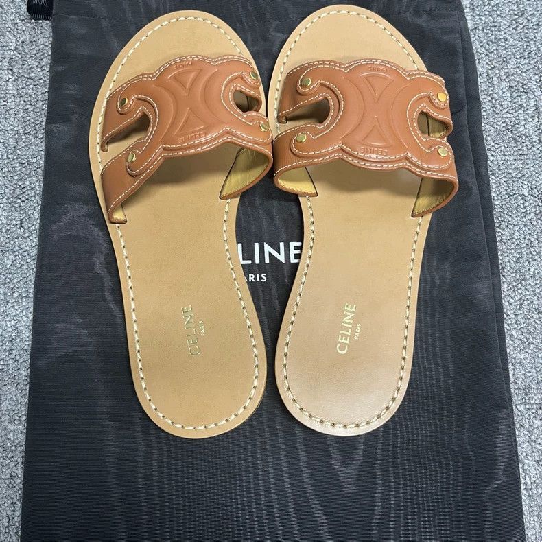 Celine Celine Brown SlipOn Flat Sandals Size US 6 / IT 36 - 3 Thumbnail