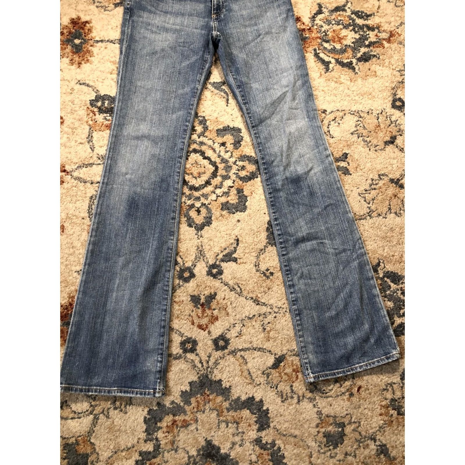 Vintage VINTAGE AG Adriano Goldschmied Jeans Womens 28 Light Wash Blue The Angel Bootcut USA Women Jeans 28 Blue Embroidered Back Pocket Size 28" / US 6 / IT 42 - 4 Thumbnail