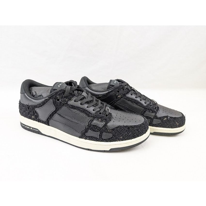 Amiri o1rshd1 Boucle Skelton Low-Top Sneakers in Black Size US 13 / EU 46 - 12 Thumbnail