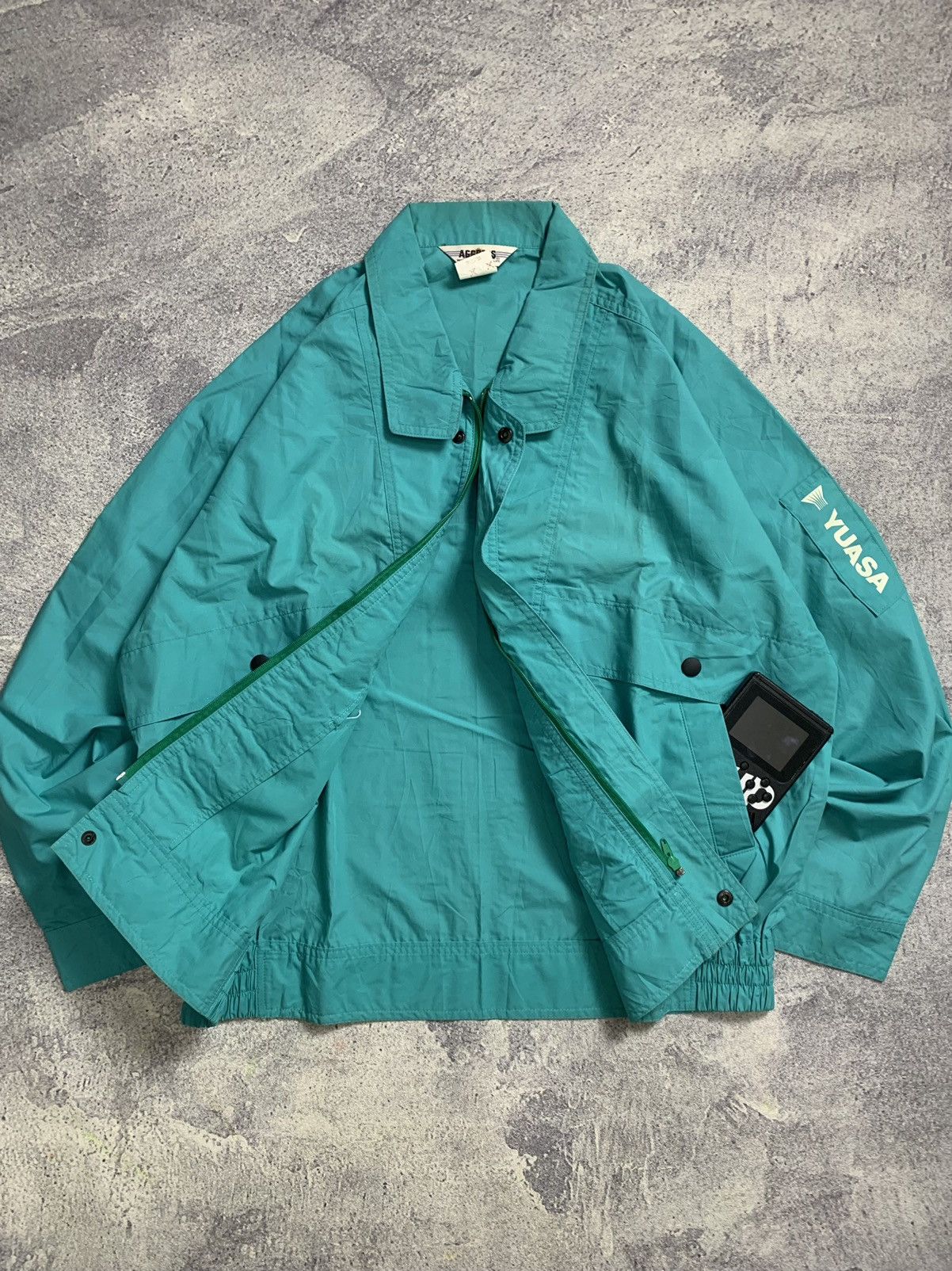 Japanese Brand × Vintage Vintage Blue Green 'Aggress' Flight Jacket Size US M / EU 48-50 / 2 - 2 Thumbnail