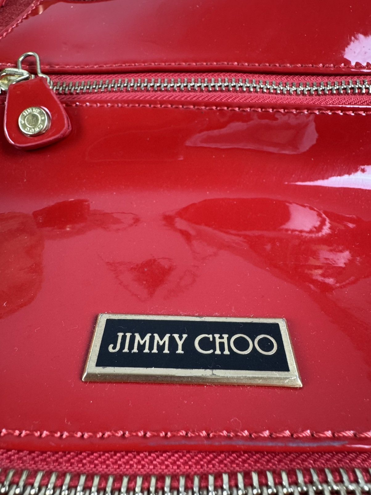 Jimmy Choo Jimmy Choo Maddy Cobalt Red 2003 Luxury Crossbody Italian Leather Bucket Bag Size ONE SIZE - 5 Thumbnail