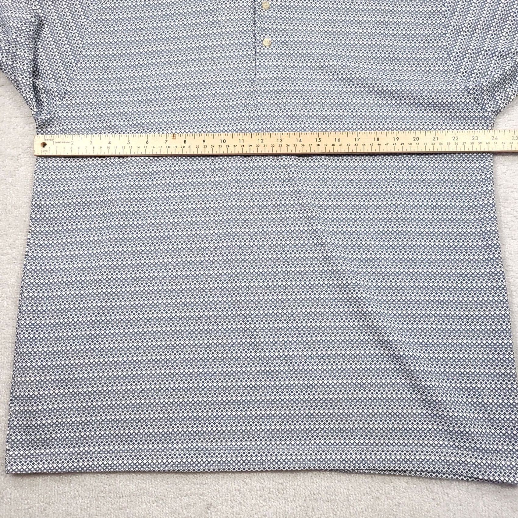 Vintage Puritan Polo Shirt Mens Size Large Diamond Print Blue Size US L / EU 52-54 / 3 - 5 Thumbnail