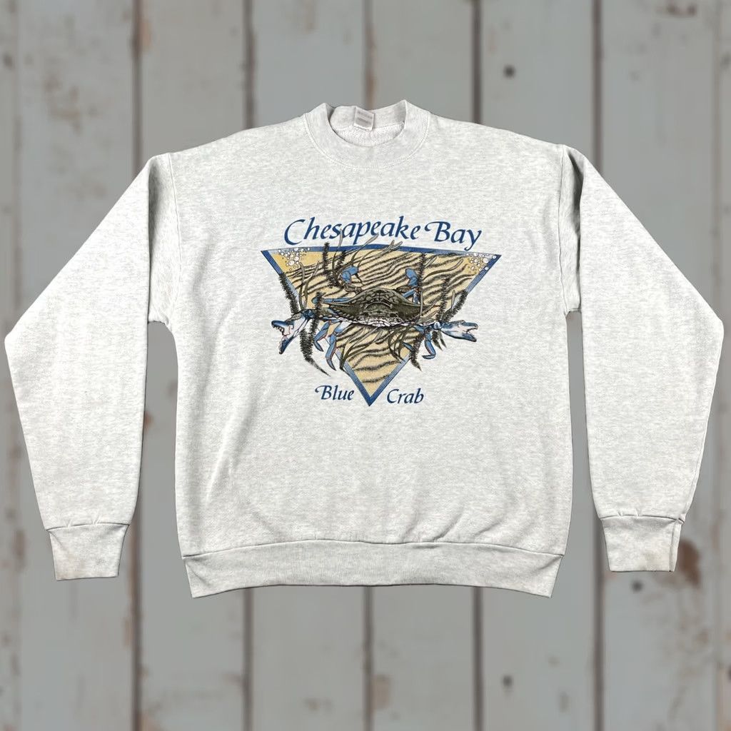 Fruit Of The Loom VINTAGE Fruit of the Loom Sweatshirt Mens XL Chesapeake Bay Blue Crab Made In USA Sweatshirt Size US XL / EU 56 / 4 - 1 Thumbnail