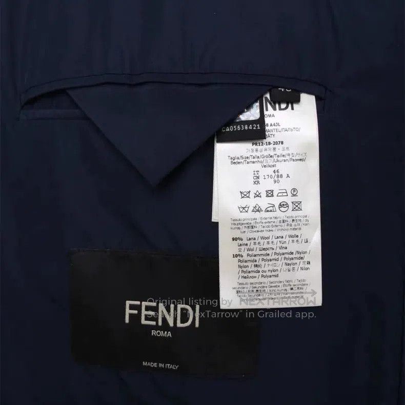 Fendi Fendi Logo Wool Overcoat Size M / US 6-8 / IT 42-44 - 2 Thumbnail
