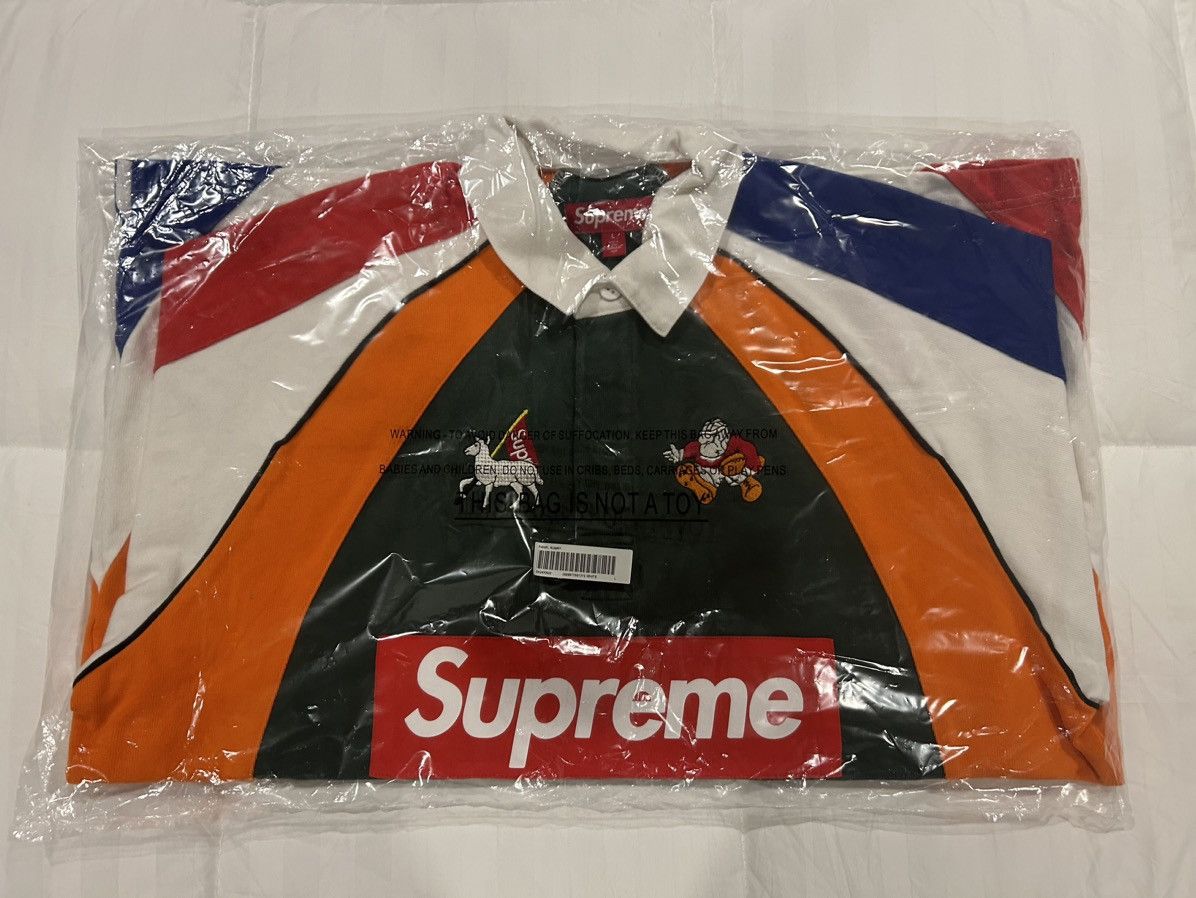 image of Supreme Rugby Polo Multicolor Size L Ss 2024, Men's