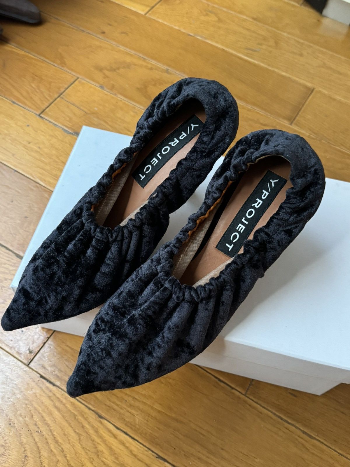 Y/Project Gathered velvet heels from Y/project Size US 6 / IT 36 - 1 Thumbnail