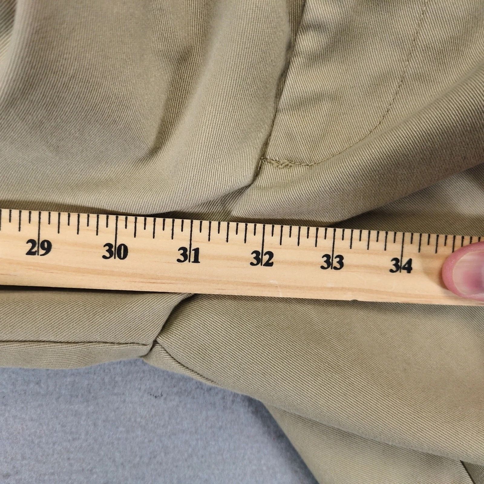 Izod Izod Khaki Chino Pants Mens 44x30 Adjustable Waist FlatFront Size US 44 / EU 60 - 6 Thumbnail