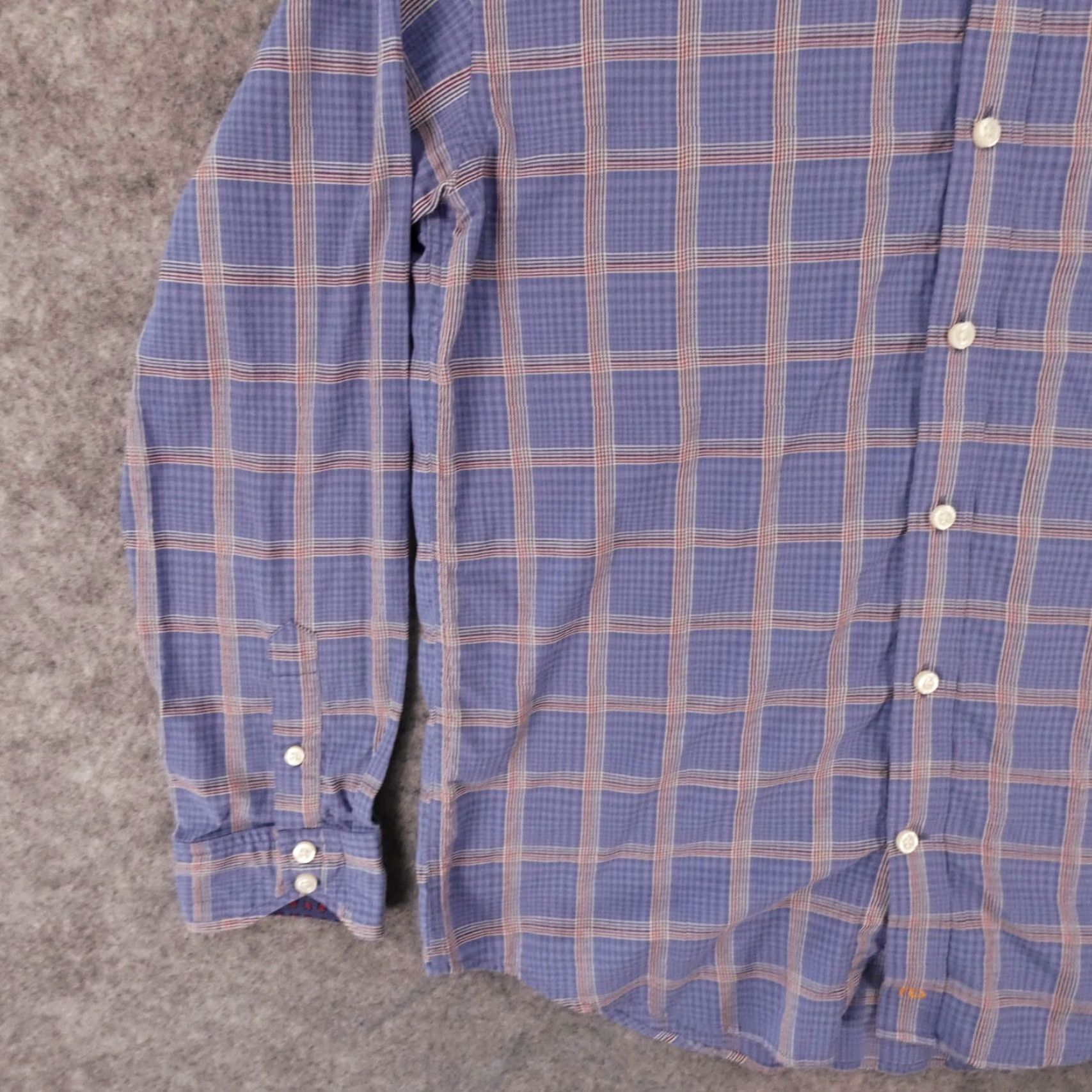 Vintage Thomas Dean Shirt Mens Extra Large Button-Up Long Sleeve Blue Plaid Size US XL / EU 56 / 4 - 4 Thumbnail