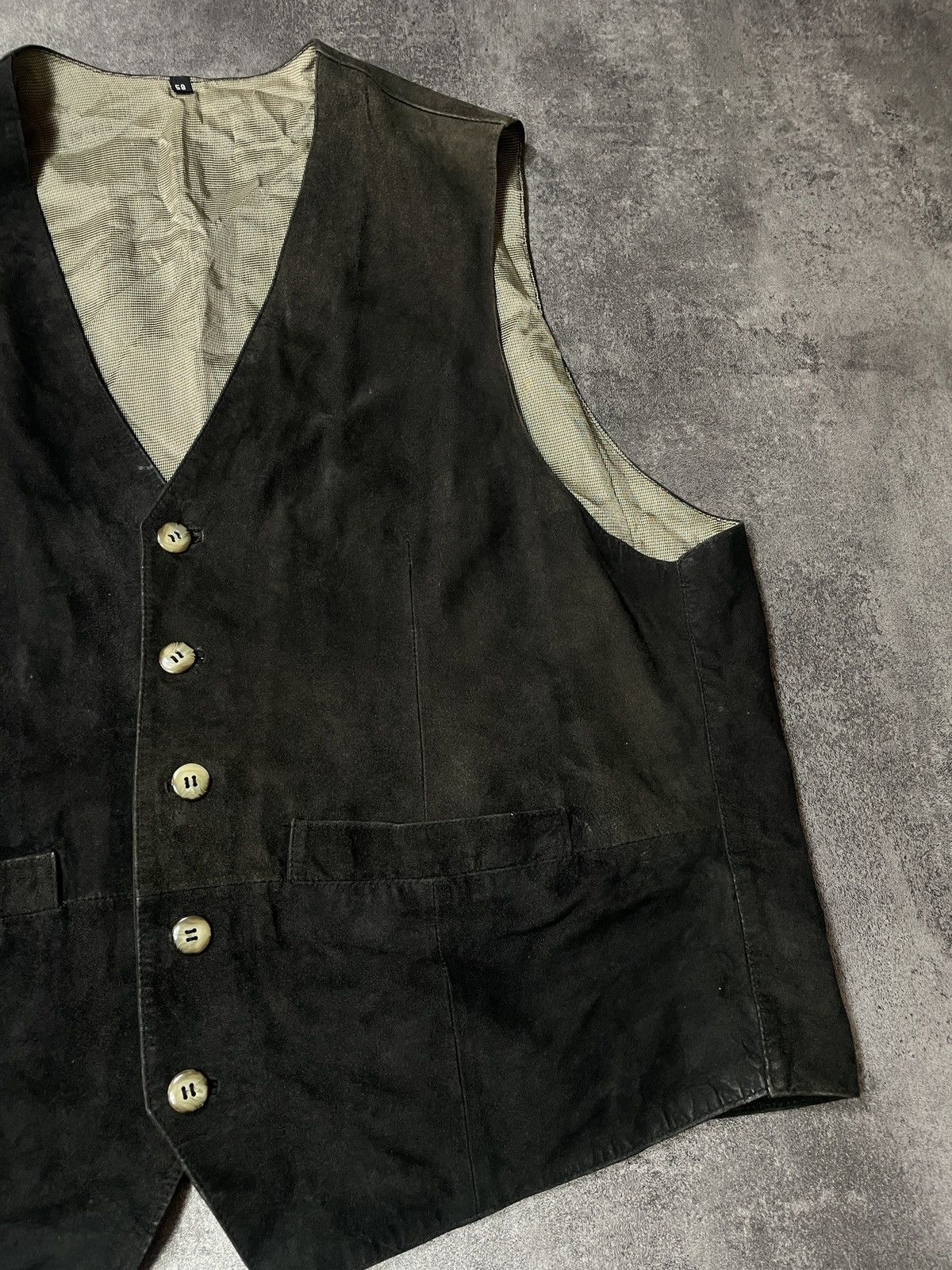 Vintage 🔥Offer🔥Vintage 90s Genuine Real Leather Vest Rare Boxy Fit Size US M / EU 48-50 / 2 - 9 Thumbnail