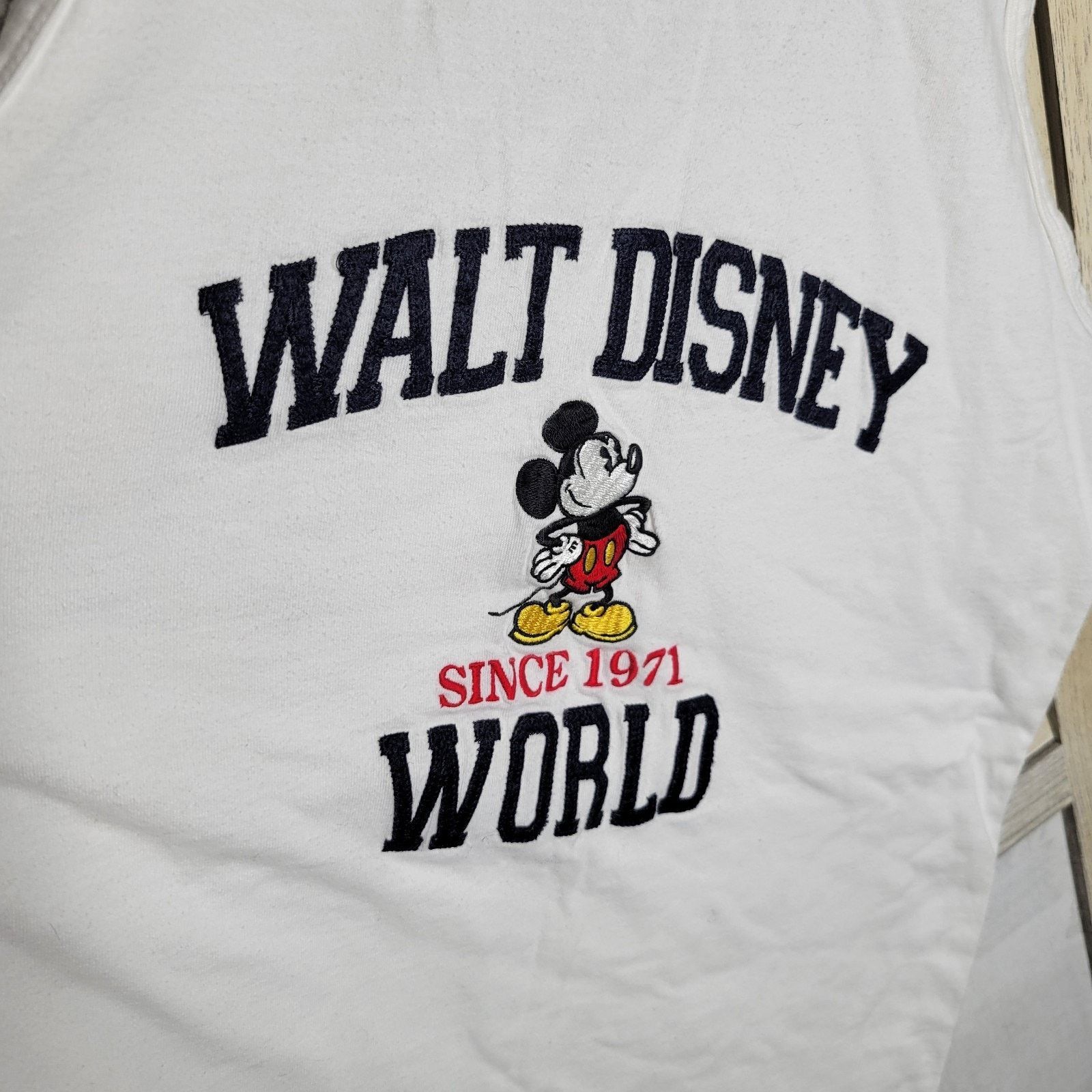 Disney Disney World Mickey Mouse Shirt Mens Small White Tank Top Size US M / EU 48-50 / 2 - 2 Thumbnail